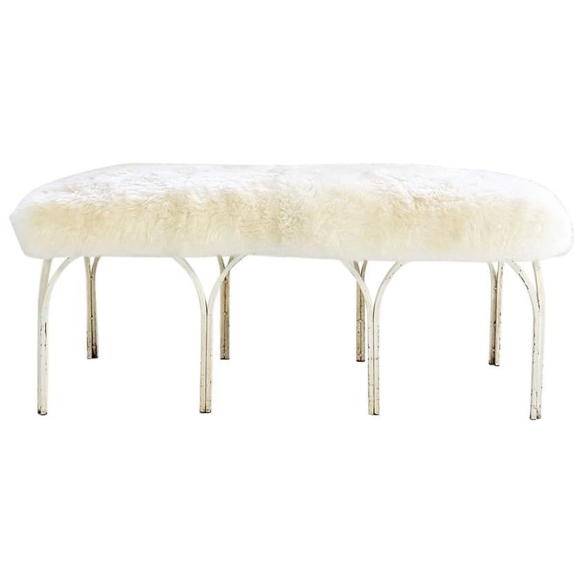 Frederick Weinberg Bench in Brazilian Sheepskin