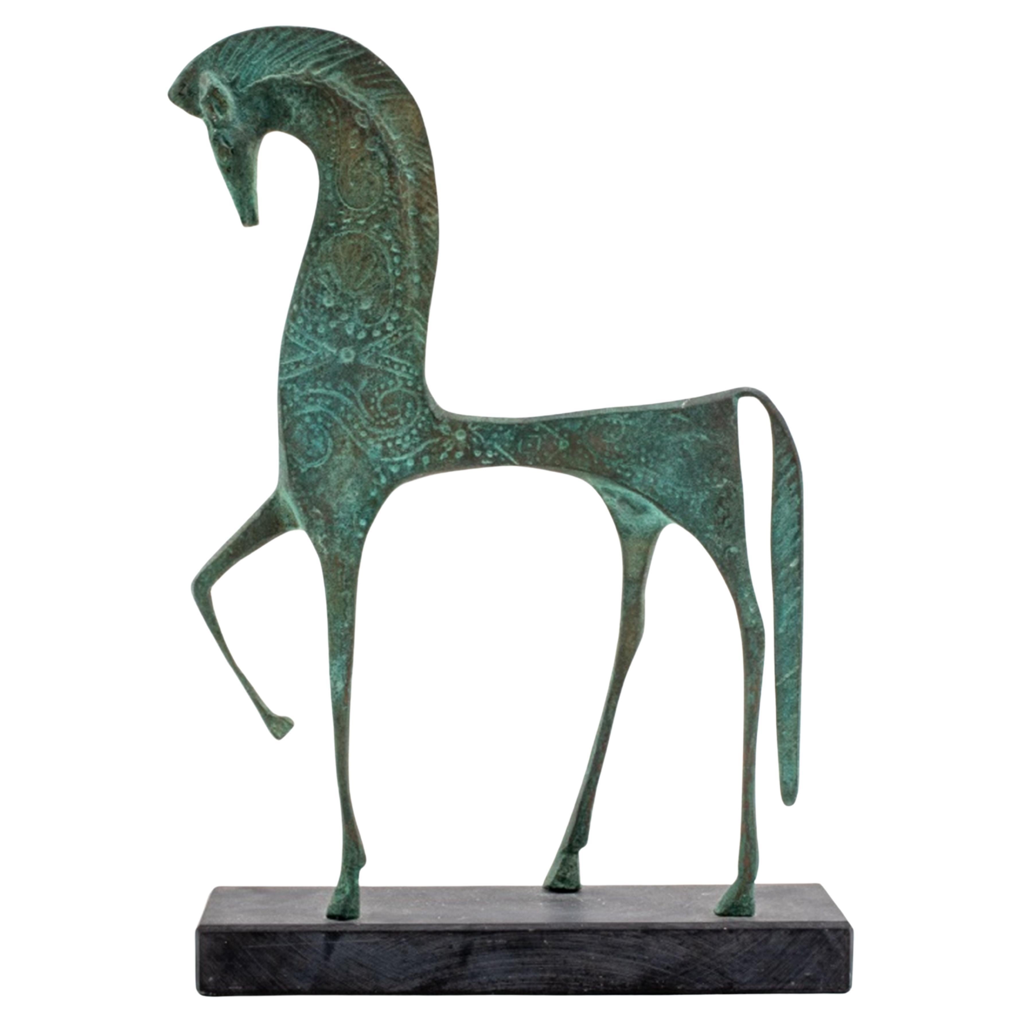 Frederick Weinberg Bronze-Pferdeskulptur im Angebot