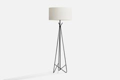 Frederick Weinberg, Floor Lamp, Steel, Parchment Paper, USA, 1950s