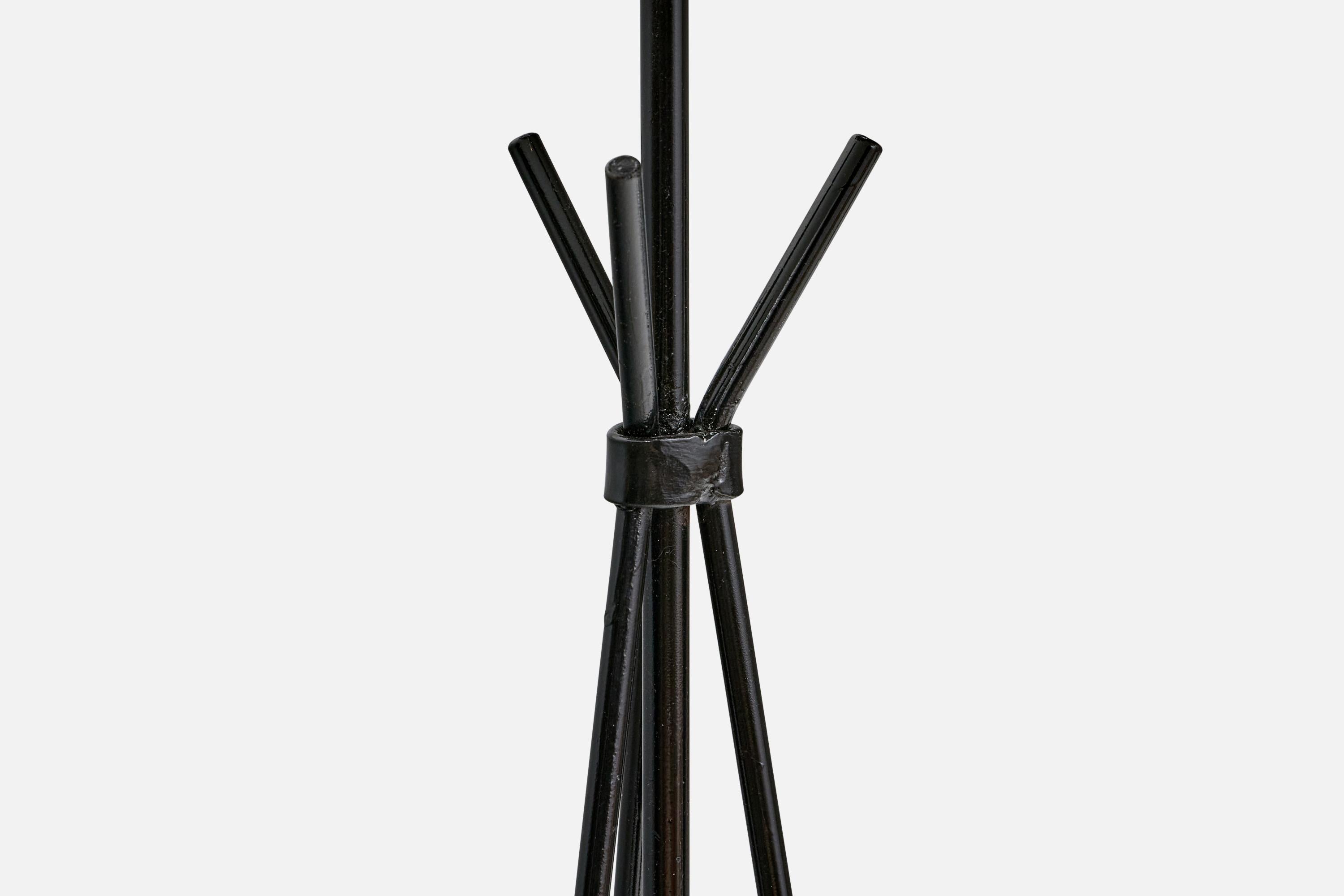 Americano Frederick Weinberg, Lampada da terra, Steele, Carta pergamena, USA, anni '50 in vendita