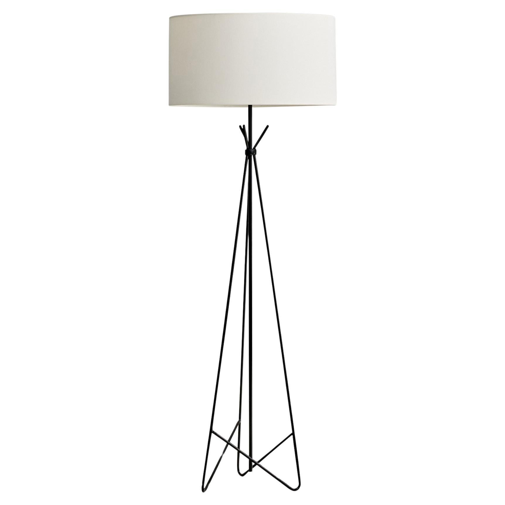 Frederick Weinberg, Lampada da terra, Steele, Carta pergamena, USA, anni '50 in vendita