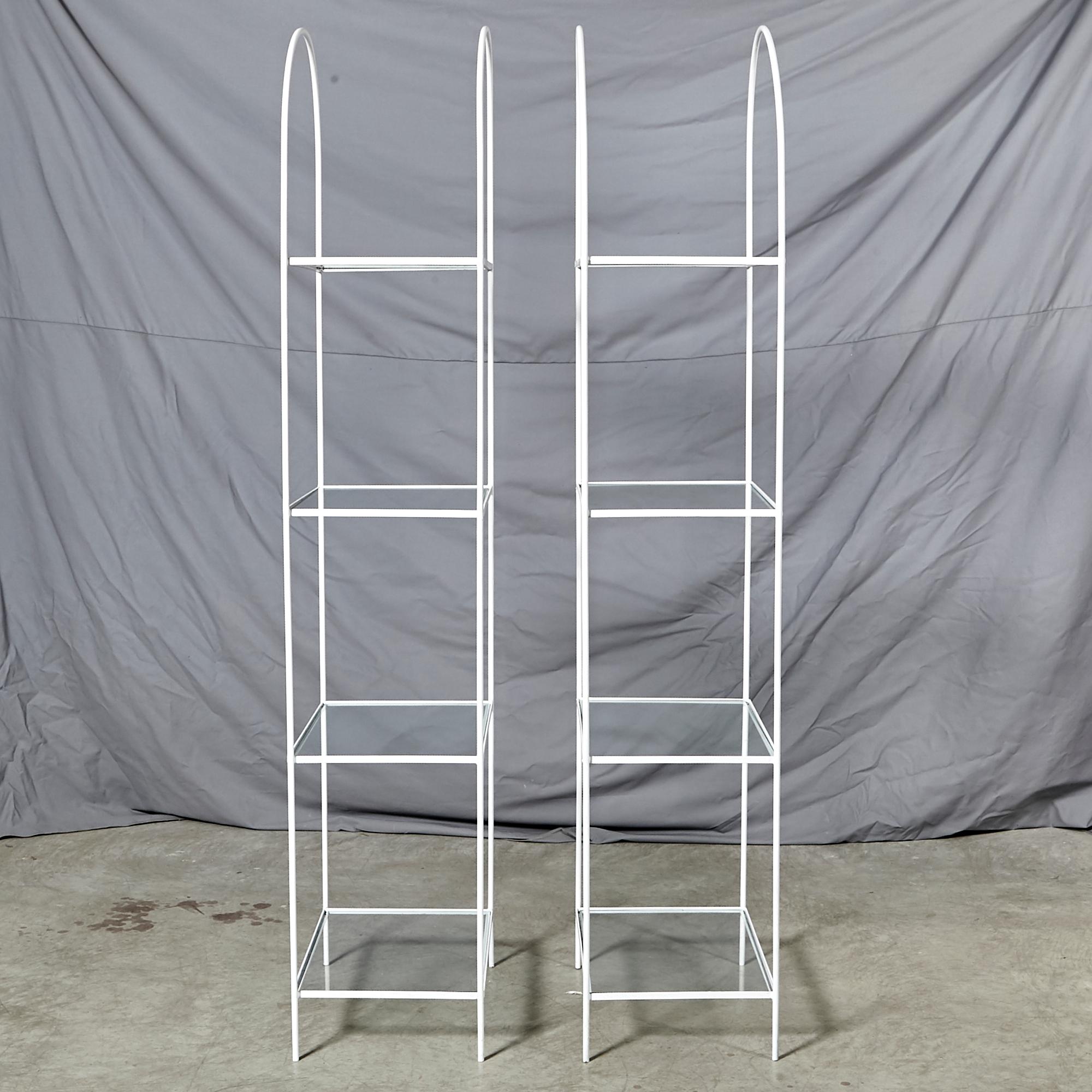 American Frederick Weinberg Iron and Glass Shelving, 1950s For Sale
