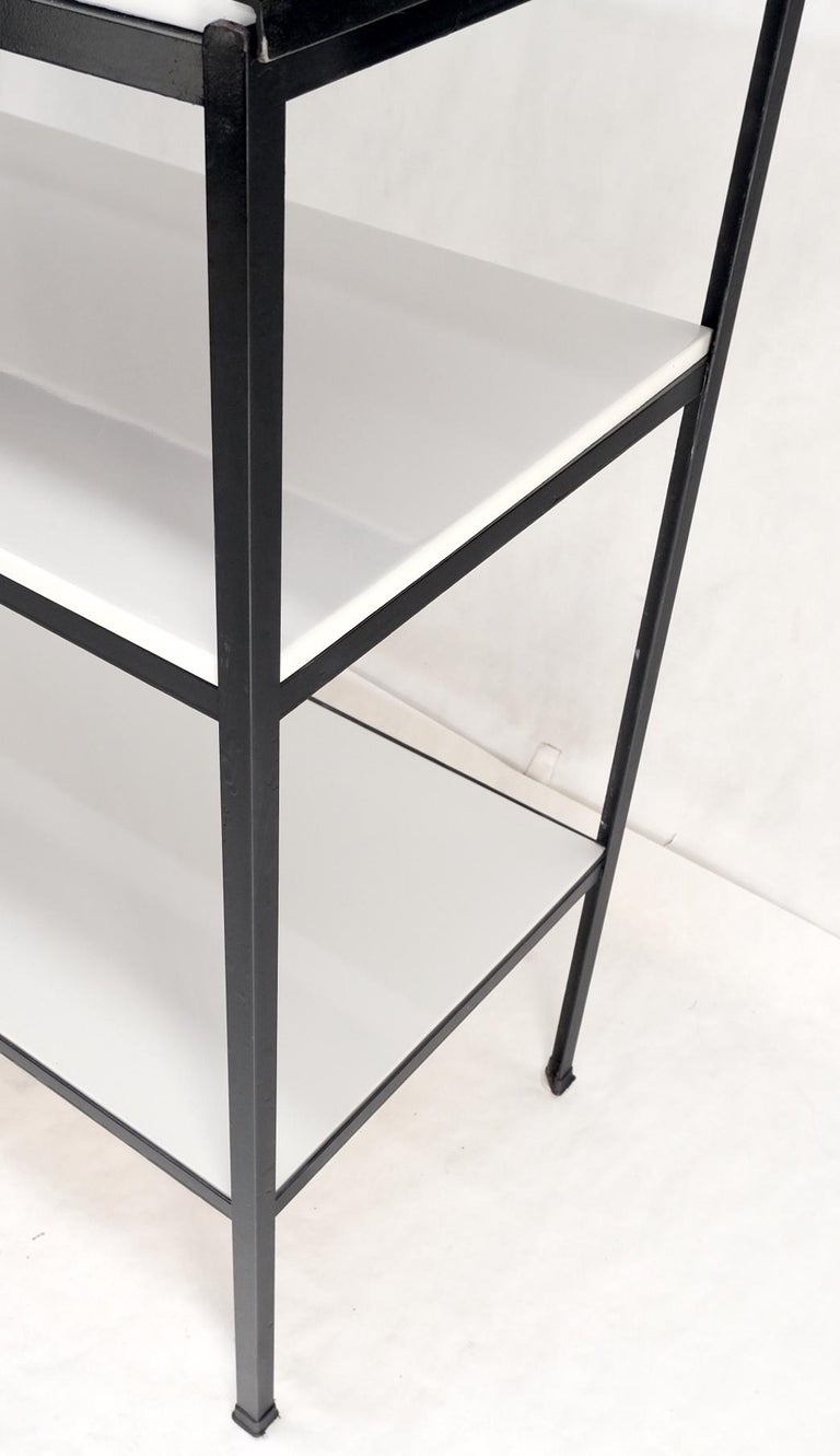 Frederick Weinberg Iron White Enamel Shelves Etagere Wall Unit For Sale