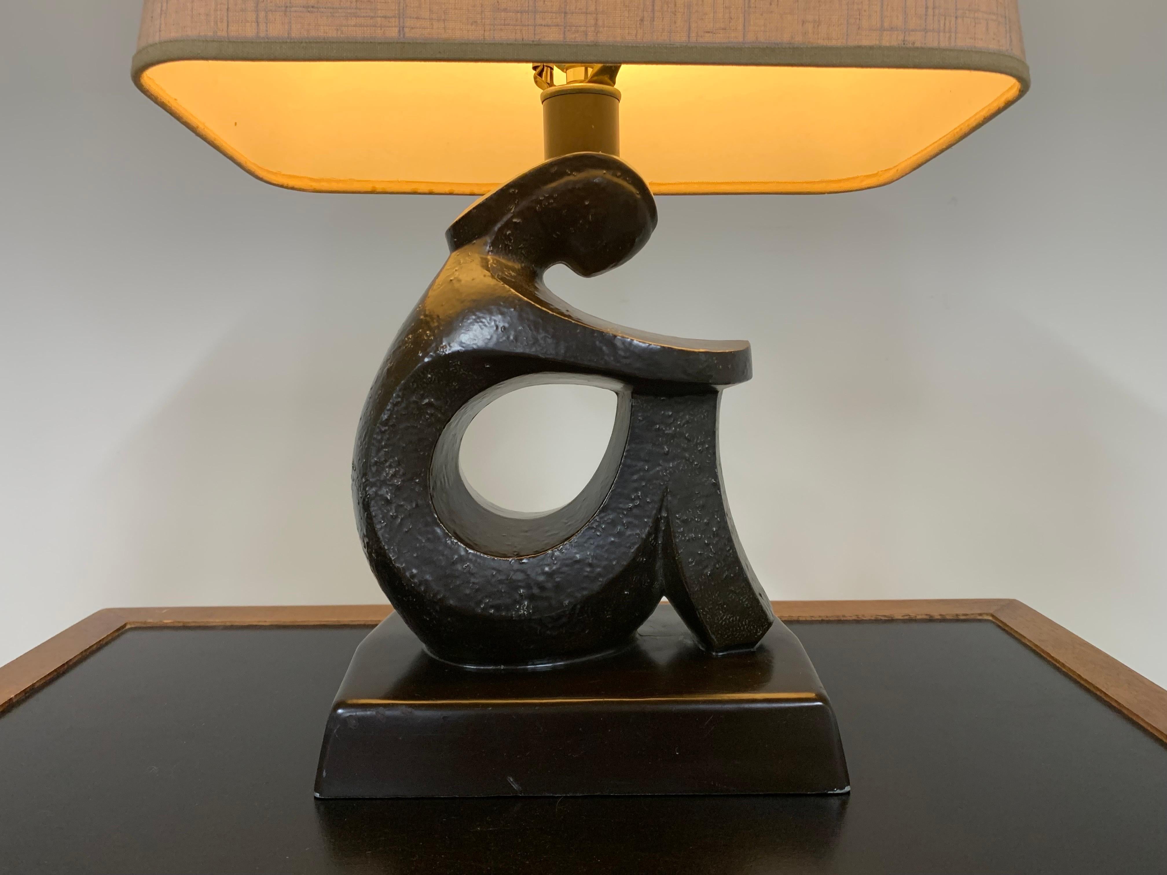 Mid-Century Modern Frederick Weinberg Sculptural Figure Table Lamp Circa 1950