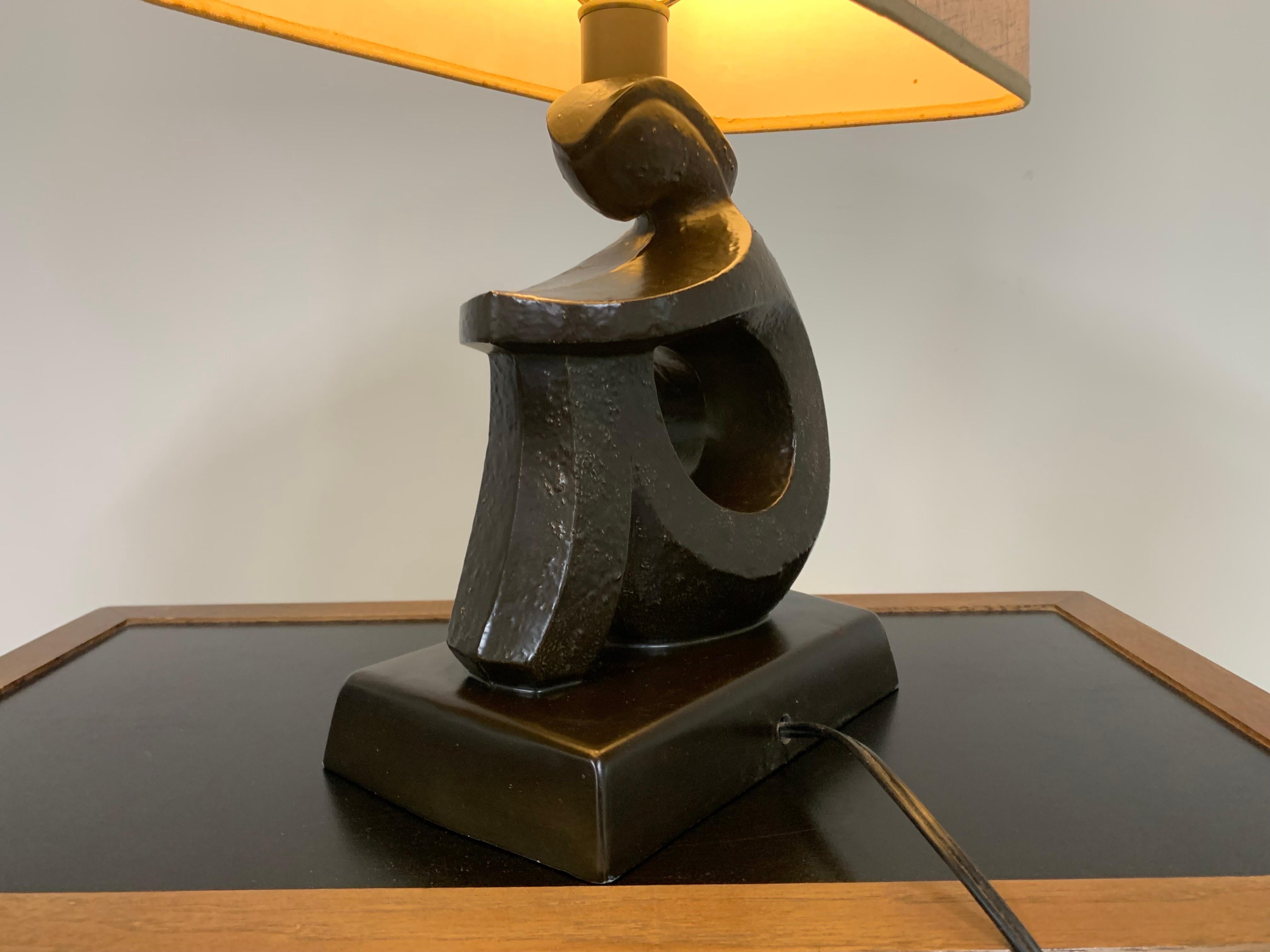 American Frederick Weinberg Sculptural Figure Table Lamp Circa 1950