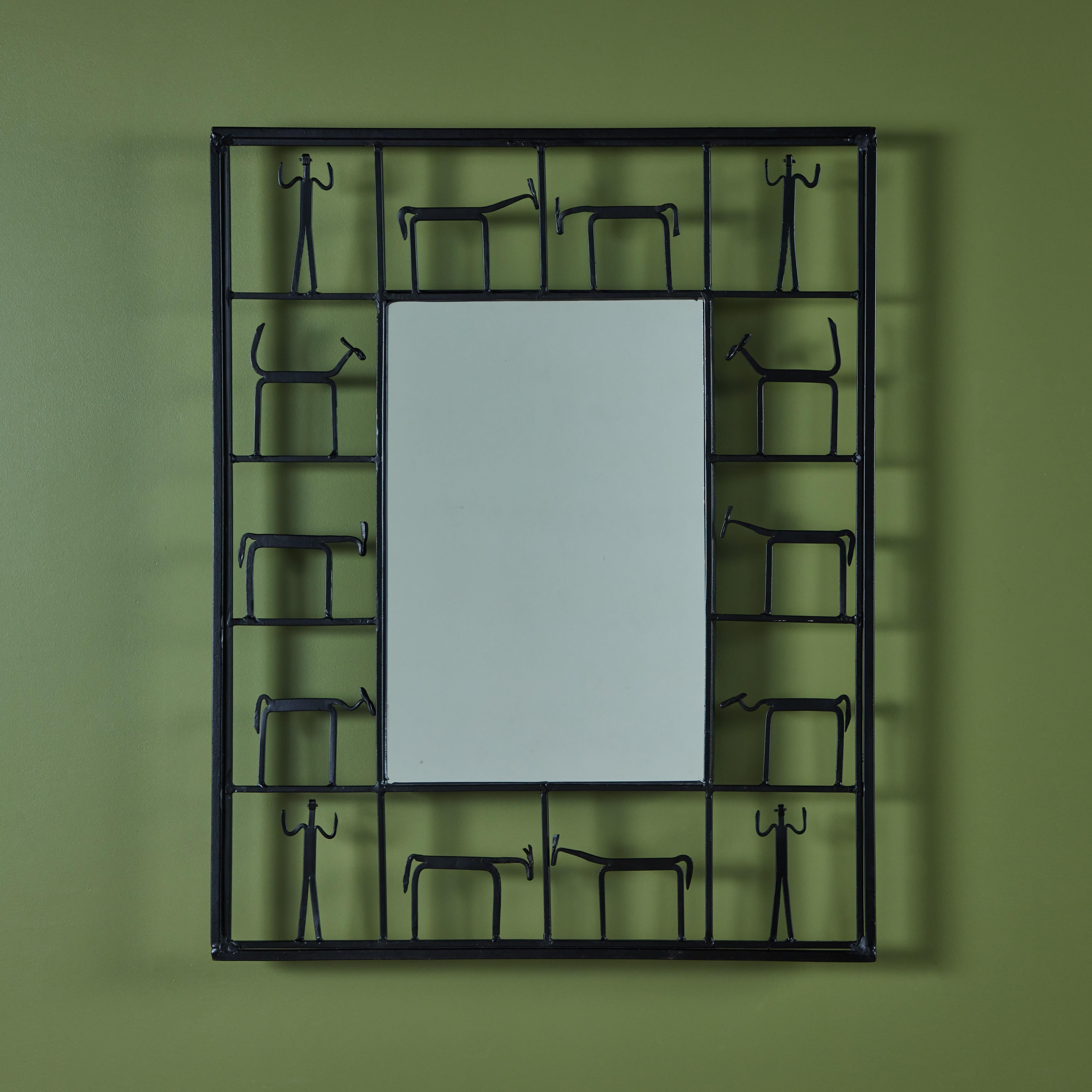Modern Frederick Weinberg Style Wall Mirror For Sale