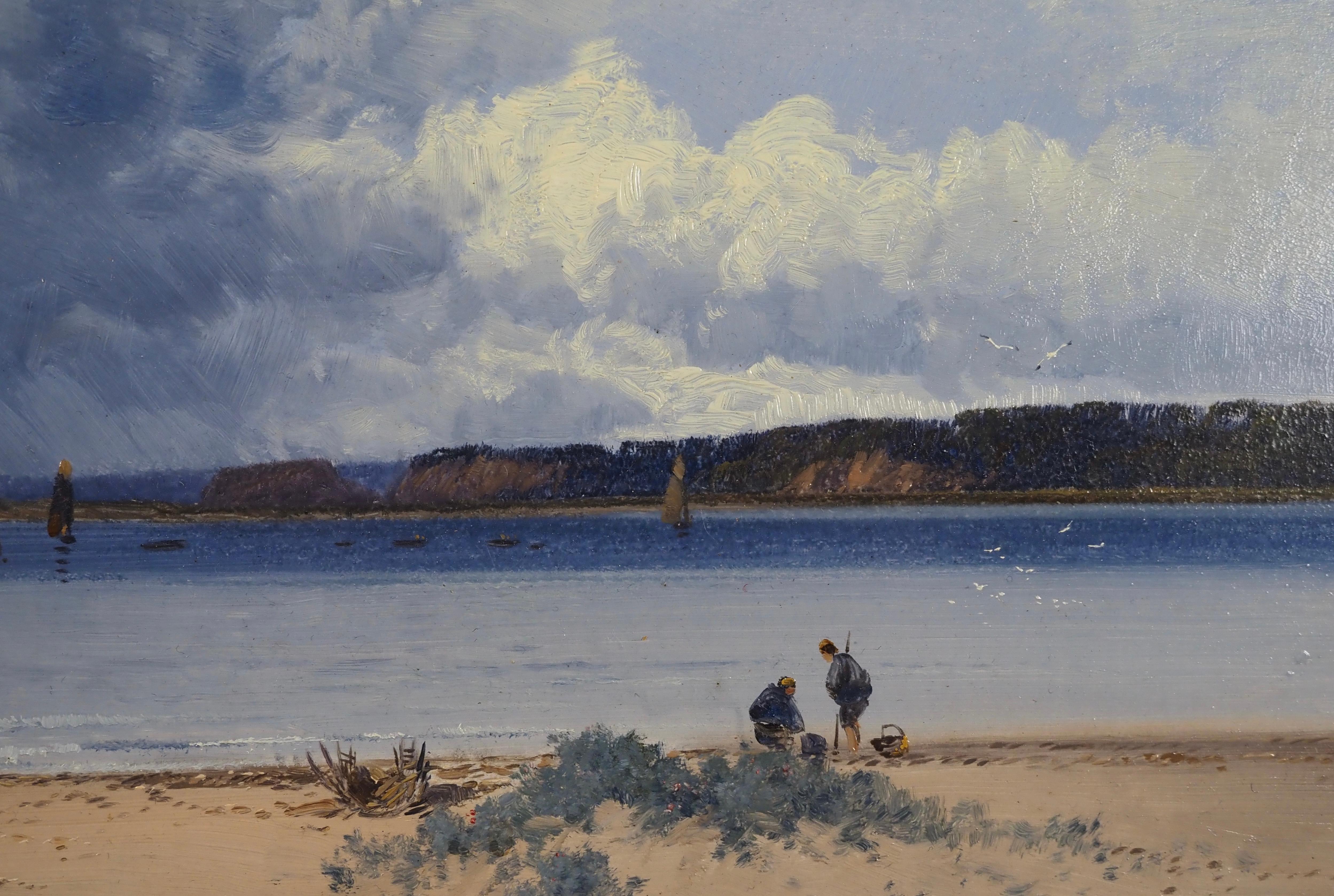 Dawlish Warren from the Exmouth Shore - Modern Painting by Frederick Widgery
