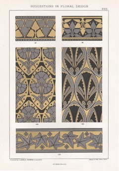 Suggestions en matière de design floral, Frederick Hulme, chromolithographie du XIXe siècle