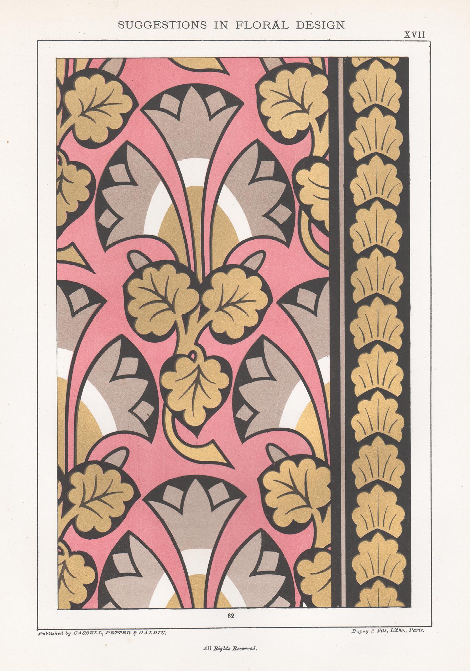 Interior Print Frederick William Hulme - Suggestions en matière d'am designs, Frederick Hulme, chromolithographie du 19e siècle