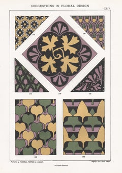 Suggestions en matière de design floral, Frederick Hulme, chromolithographie du XIXe siècle