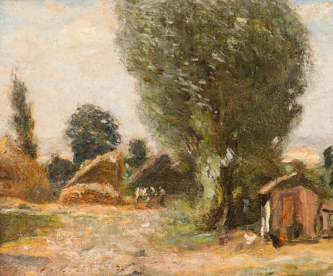 Frederick William Jackson (1859-1918) - Late 19th Century Oil, The Chicken Coop For Sale 1