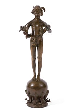 Frederick William MacMonnies Bronze "Pan of Rohallion", USA 1990s Conceived 1890