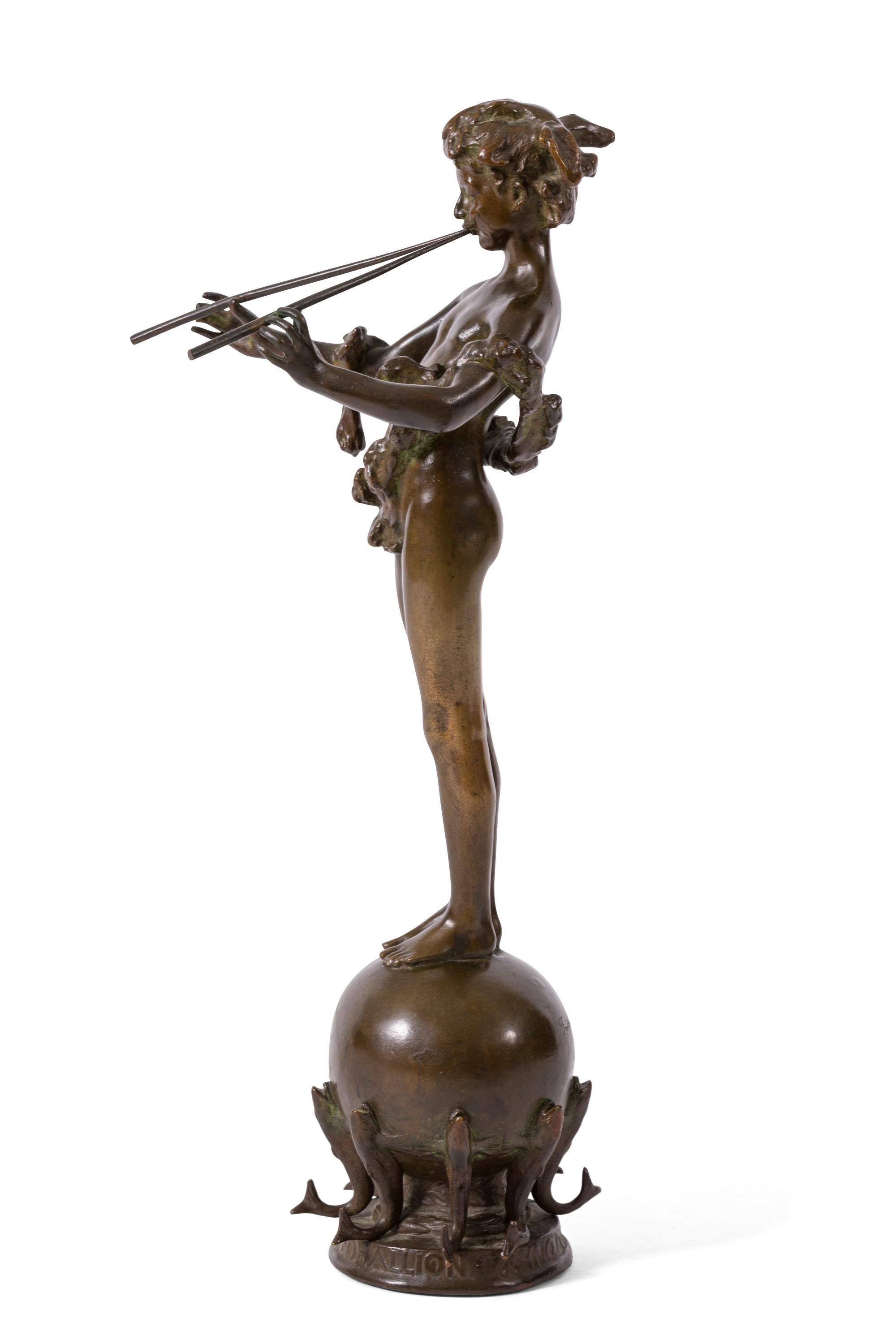 Frederick William MacMonnies Bronze „Pan of Rohallion“, USA 1990er Jahre, entworfen 1890 (amerikanisch) im Angebot
