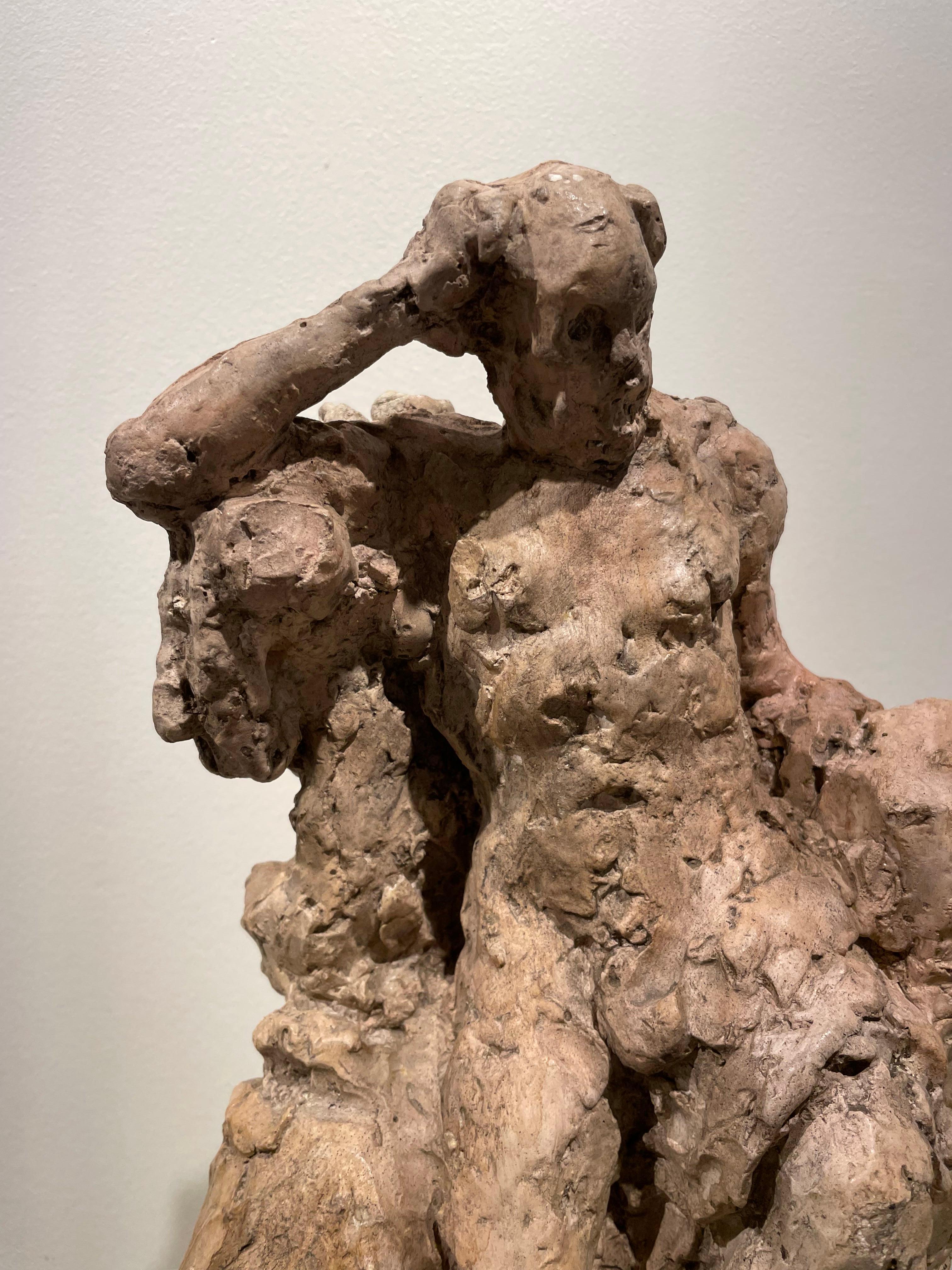 Model Study for Truth Sculpture at NY Public Library of Seated Man For Sale 9