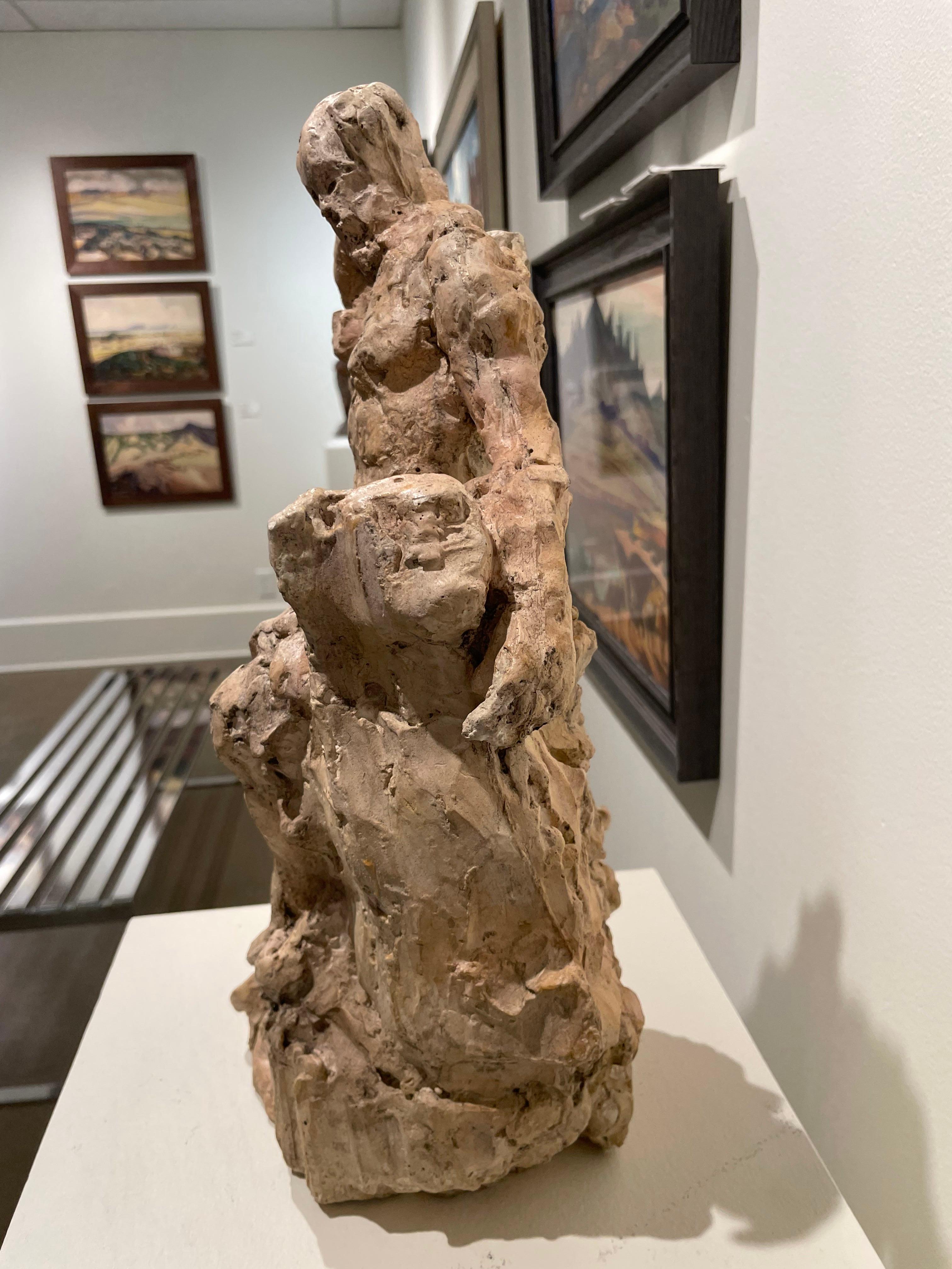 Model Study for Truth Sculpture at NY Public Library of Seated Man For Sale 11