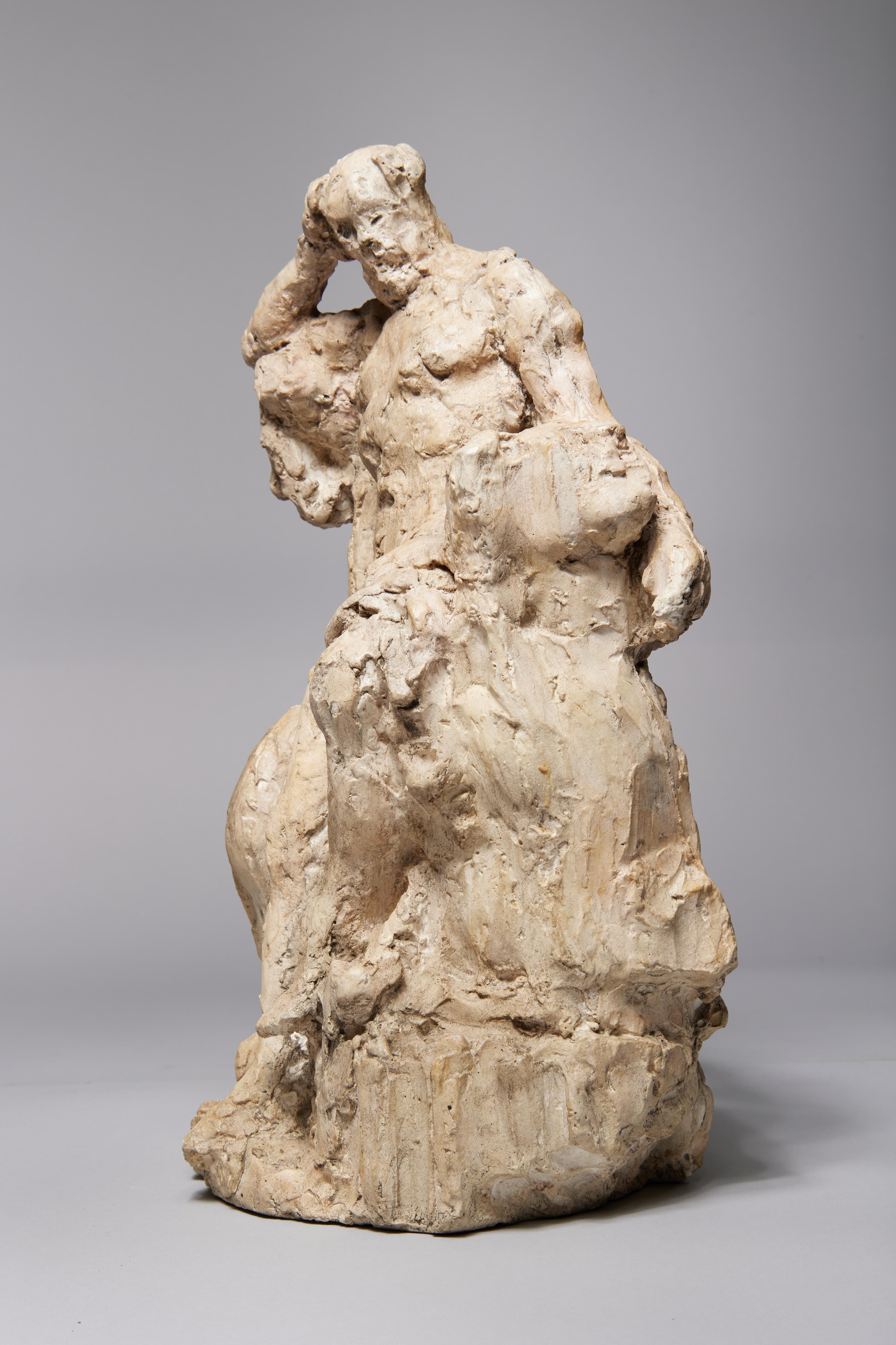Model Study for Truth Sculpture at NY Public Library of Seated Man For Sale 1