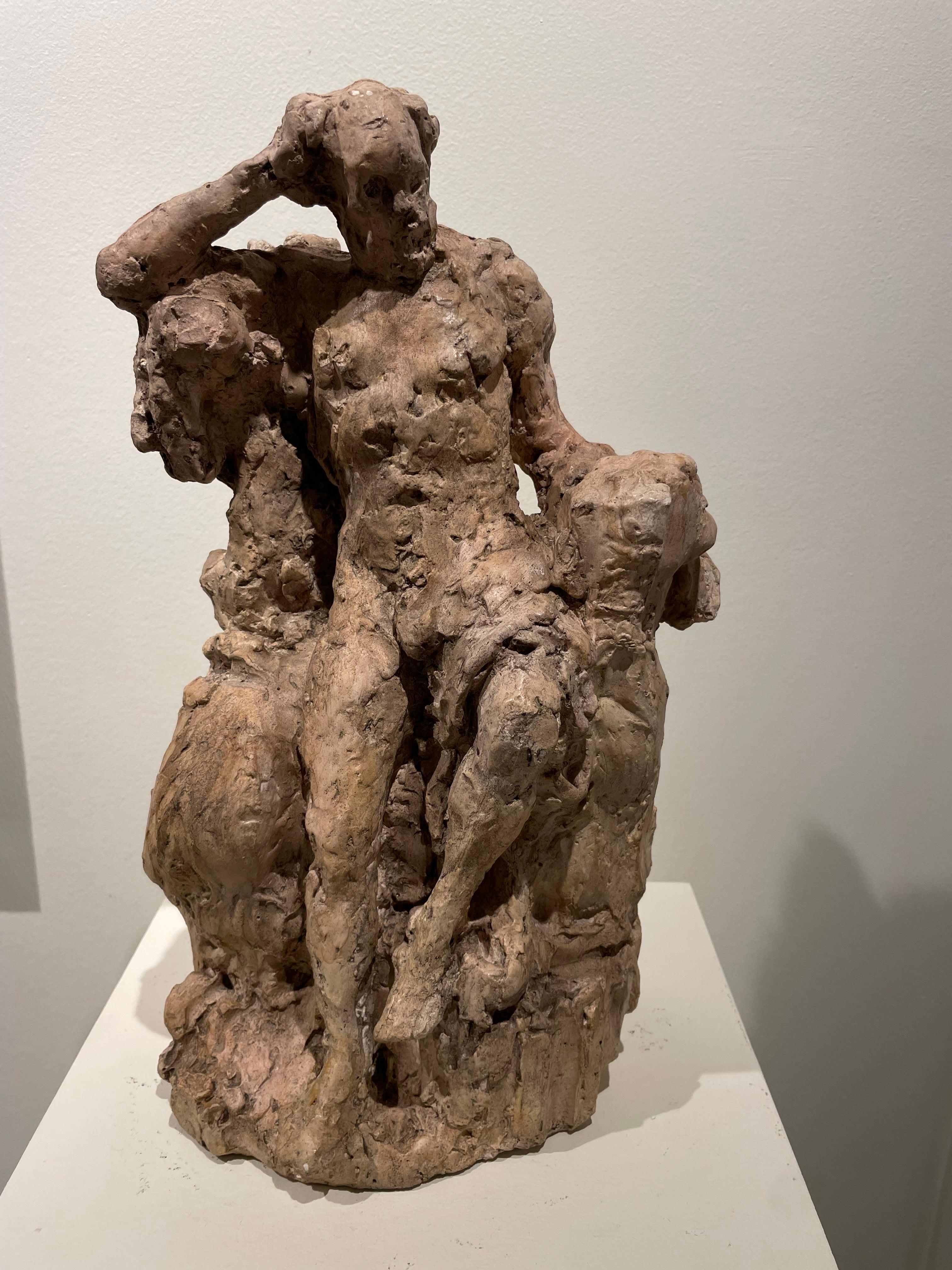 Model Study for Truth Sculpture at NY Public Library of Seated Man For Sale 4