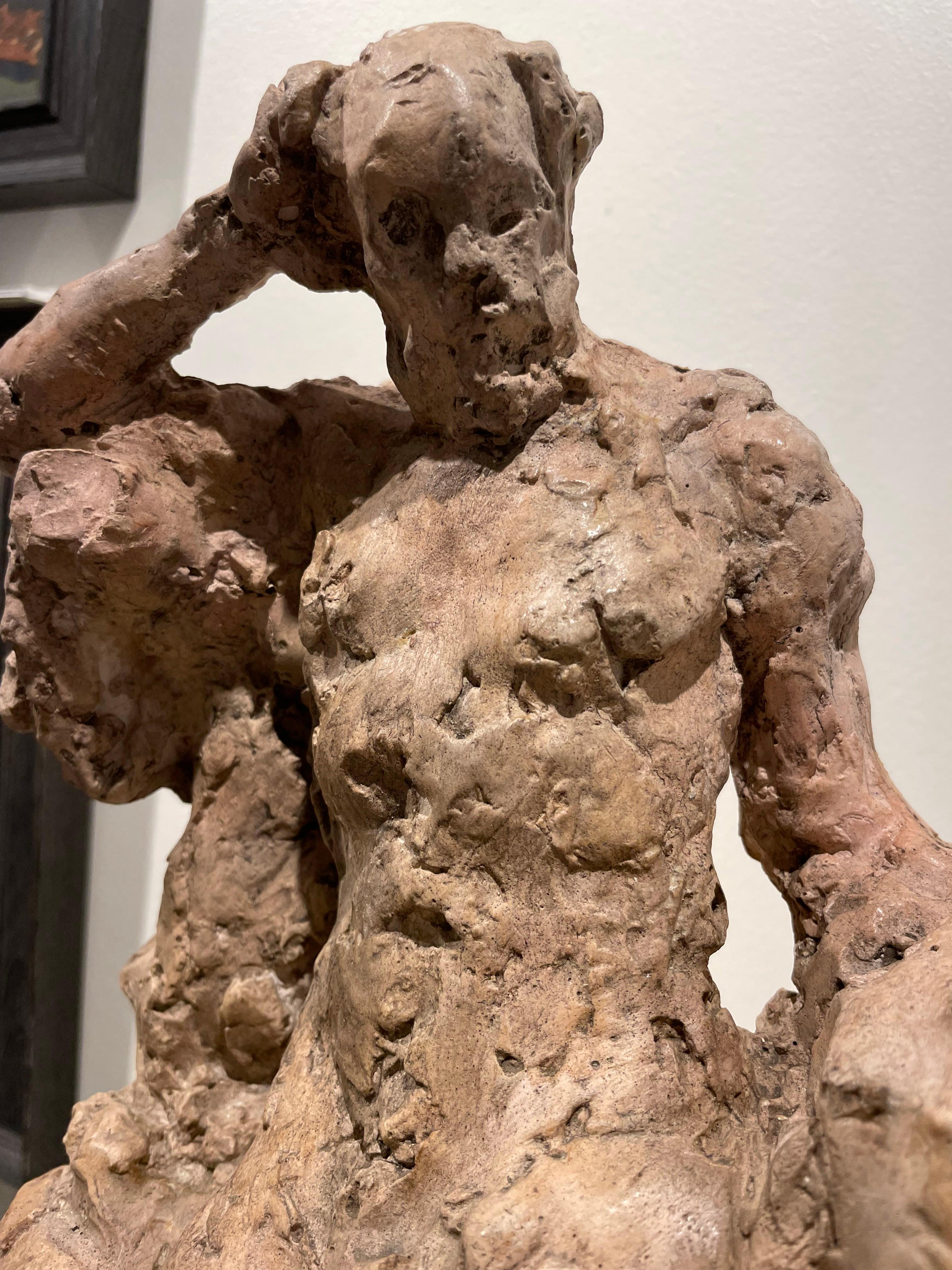 Model Study for Truth Sculpture at NY Public Library of Seated Man For Sale 5