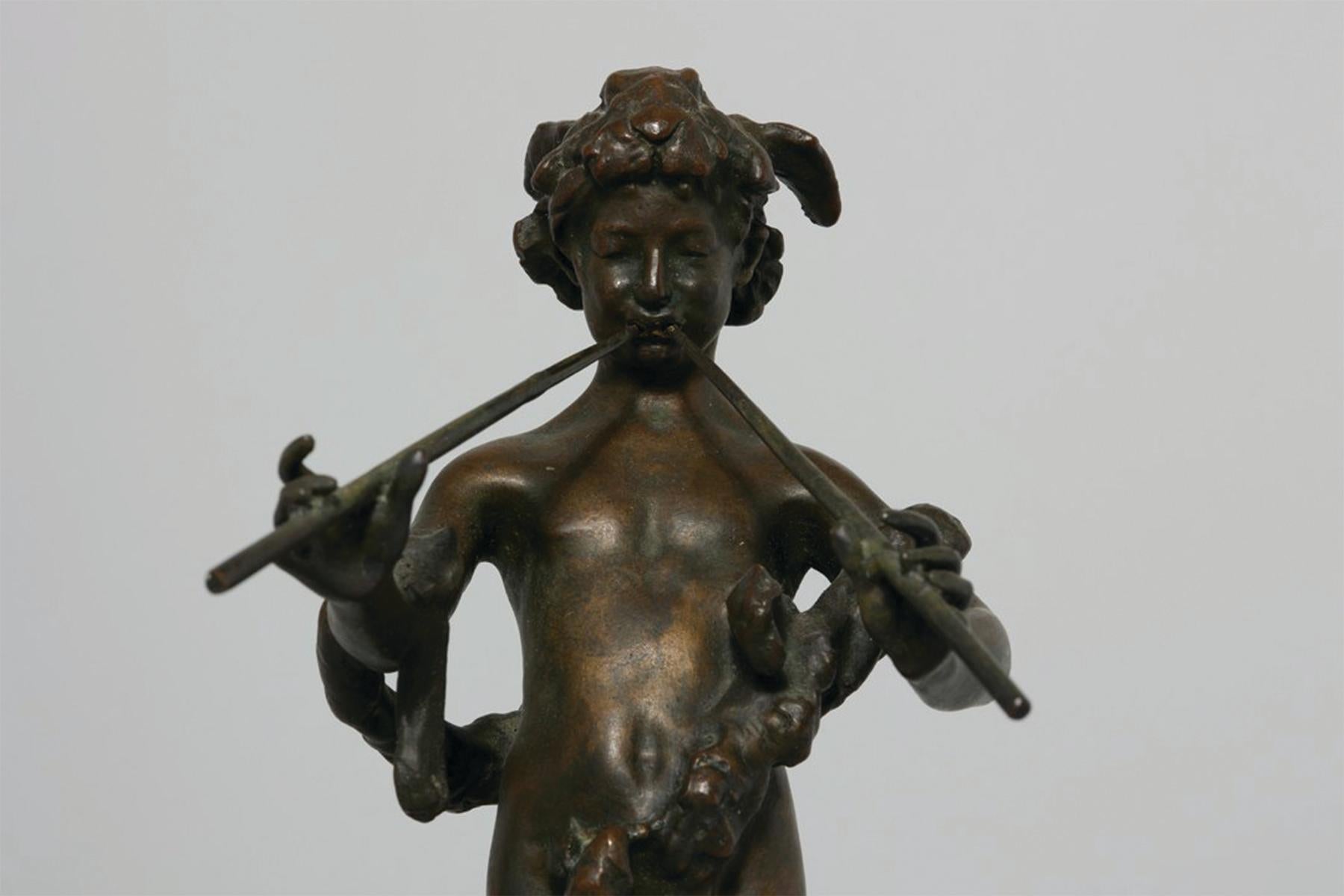 Pan of Rohallion, 1889-90 classical bronze sculpture For Sale 2
