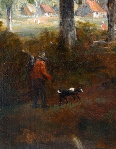 Near Edgware Middlesex, English countryside with cottage and a mill with river