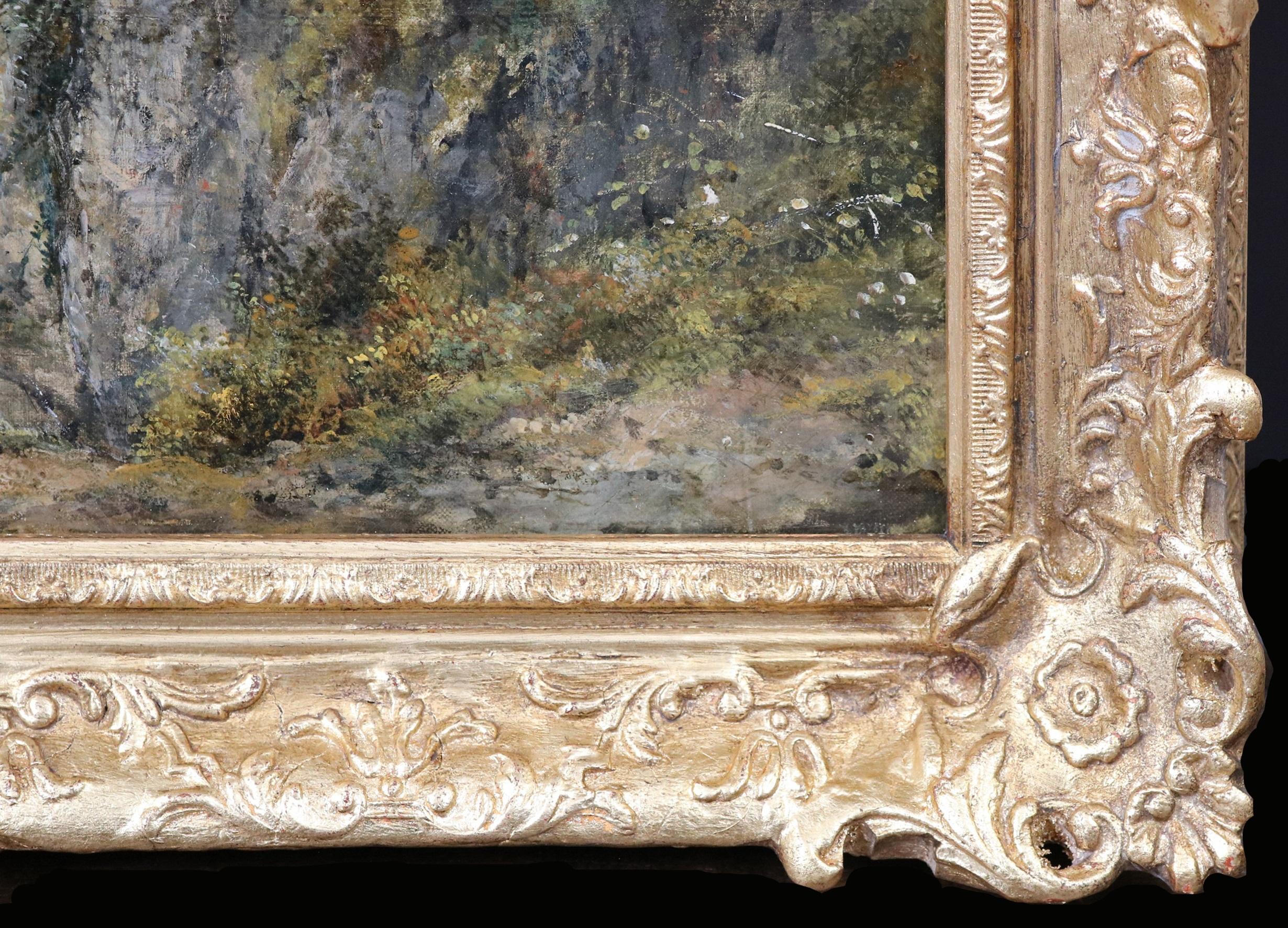 La rivière Wye à Chepstow - Peinture à l'huile du 19e siècle - Paysage d'été anglais en vente 5