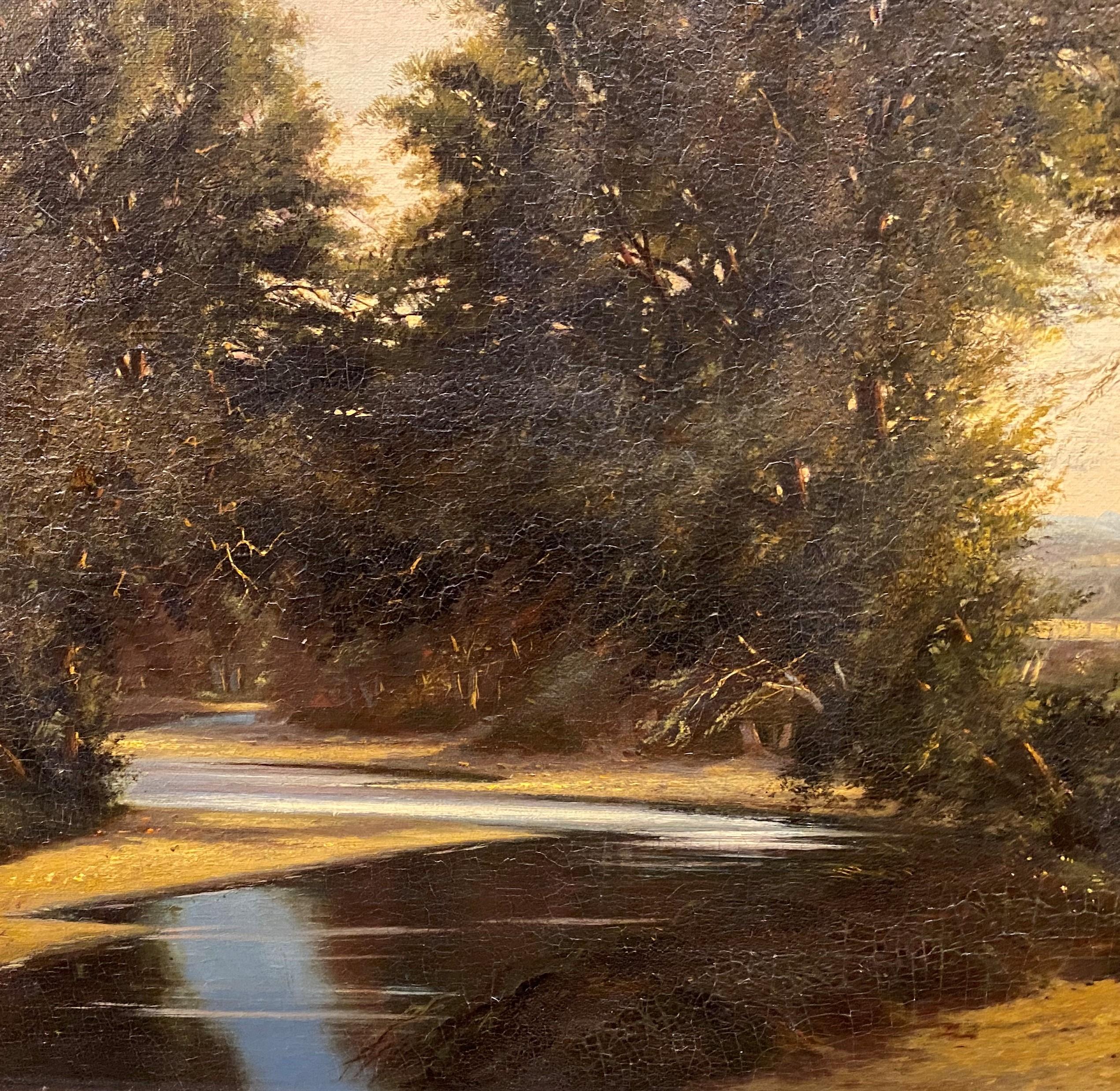Vista Desde West Campton, New Hampshire - Landscape Painting Marrón de Frederick Williams