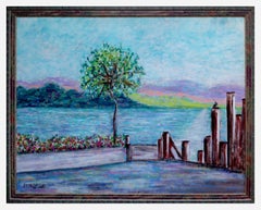Large Scale Vibrant Coastal Lookout Landscape