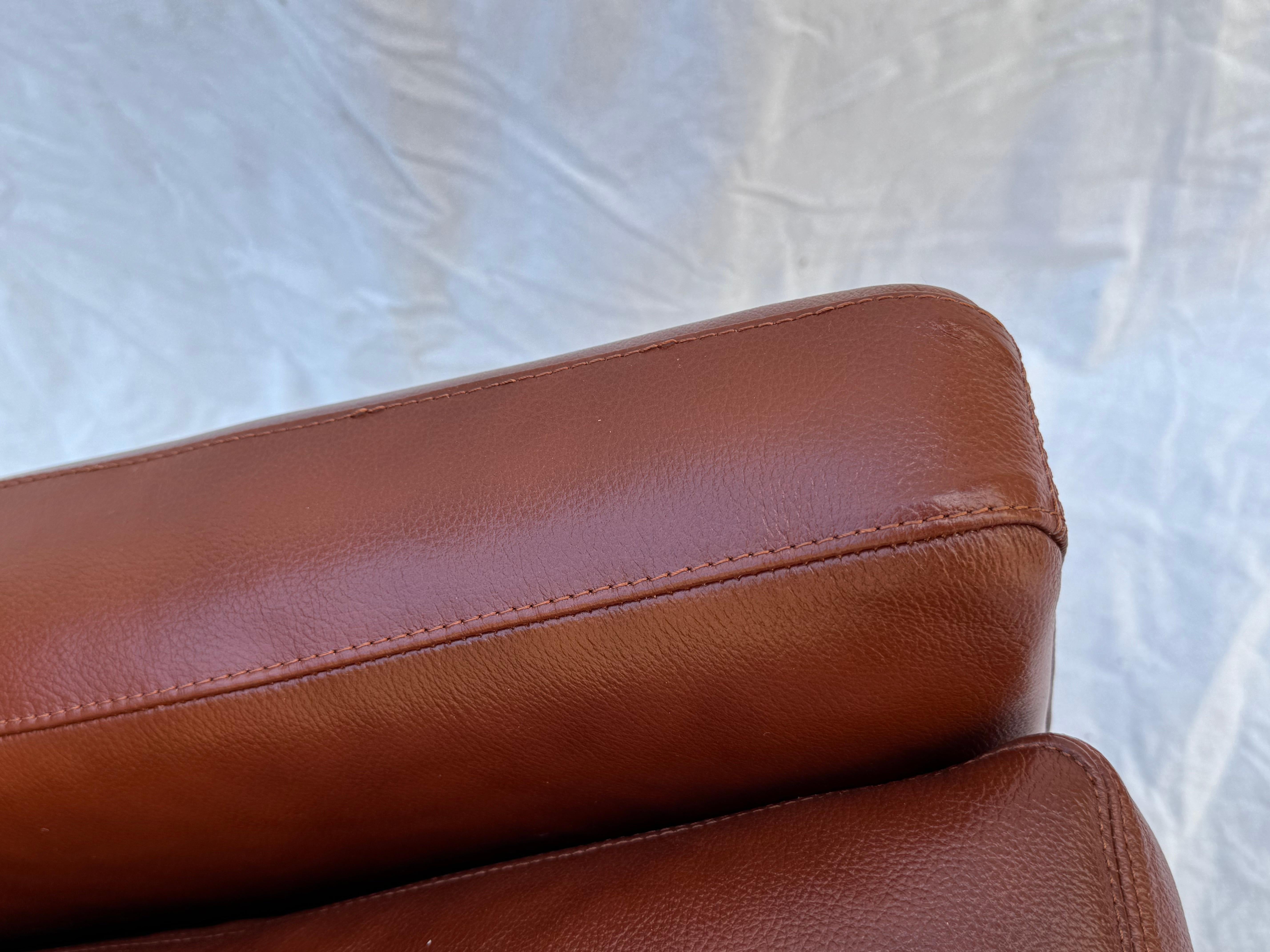 Frederik A. Kayser Wingback Chair Armchair Upholstered in Leather For Sale 1