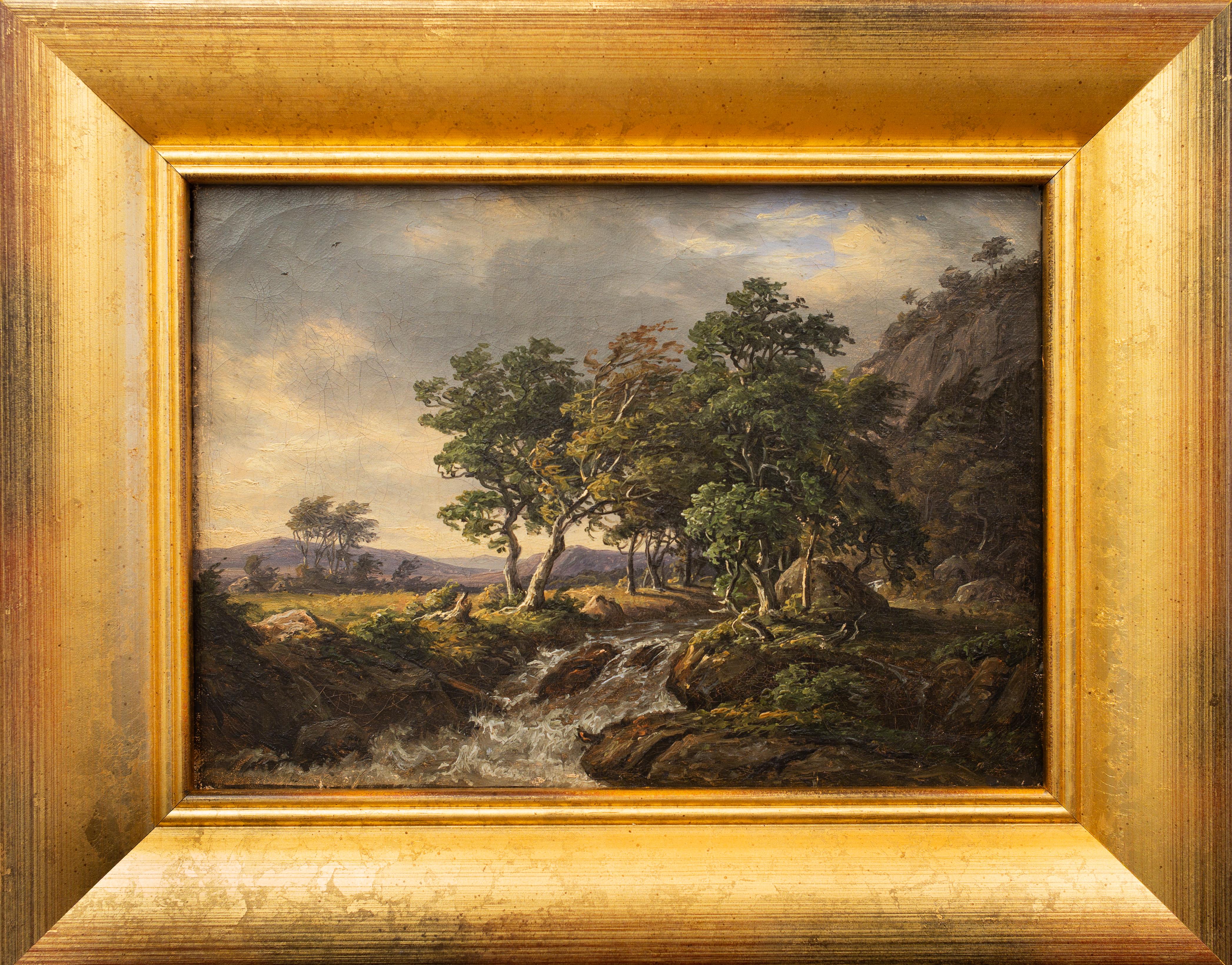 Djupadal a Blekinge, Svezia dell'artista danese Frederik Christian Kiaerskou, 1855 - Painting di Frederik Christian Kiaerskou 