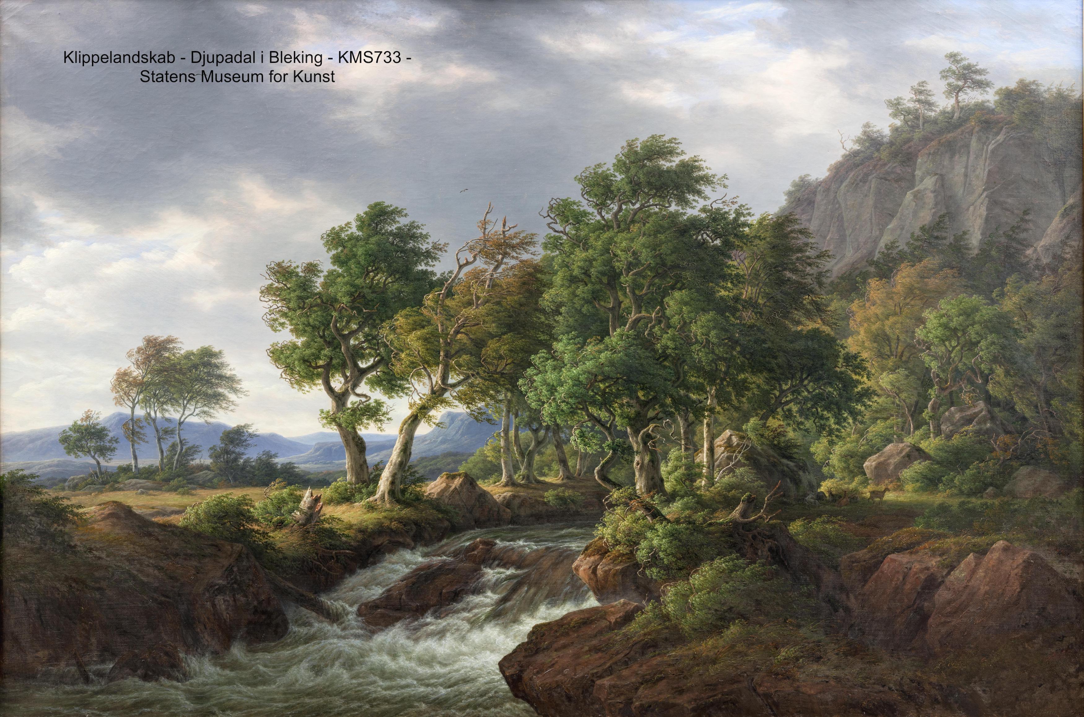 Djupadal a Blekinge, Svezia dell'artista danese Frederik Christian Kiaerskou, 1855 1