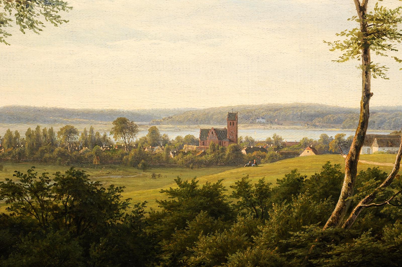Danish landscape probably Sollerod - French School Painting by Frederik-Christian Kiærschou