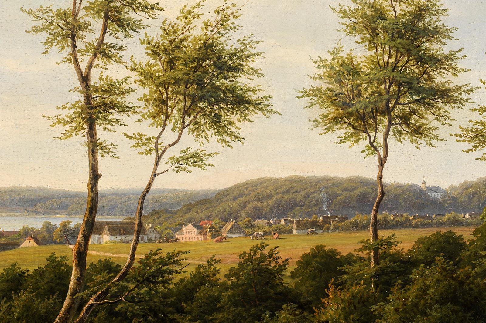 Danish landscape probably Sollerod - Brown Landscape Painting by Frederik-Christian Kiærschou
