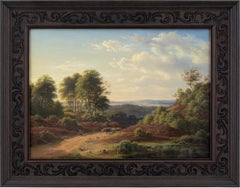 Frederik Christian Kiærskou, Picturesque Landscape With Farmer Driving Oxon