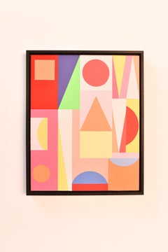 Abstract geometric multicolour painting by Dutch artist Frederick Geertman