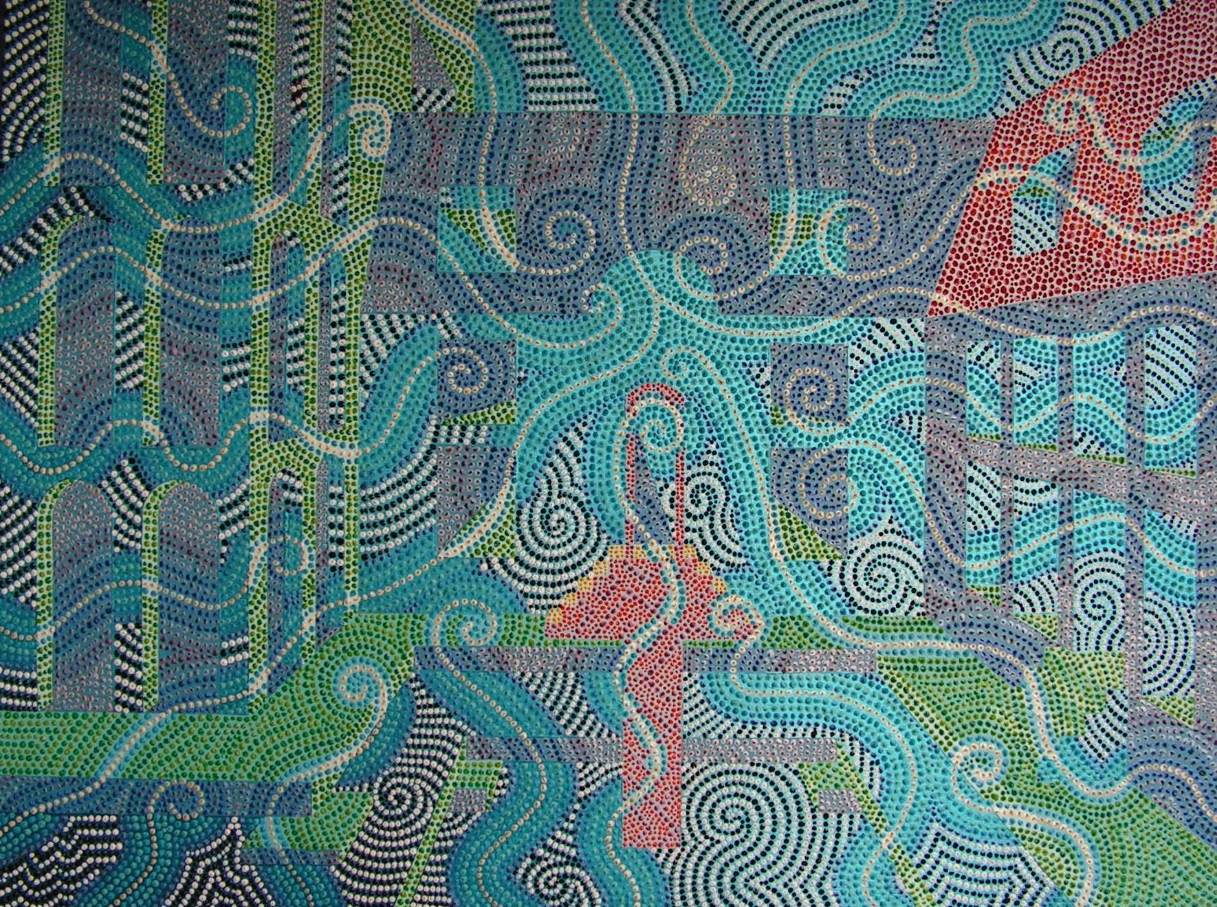EBOLA, Pittura, Olio su pannello di Wood - Painting di Frederik Jouke van de Siepkamp
