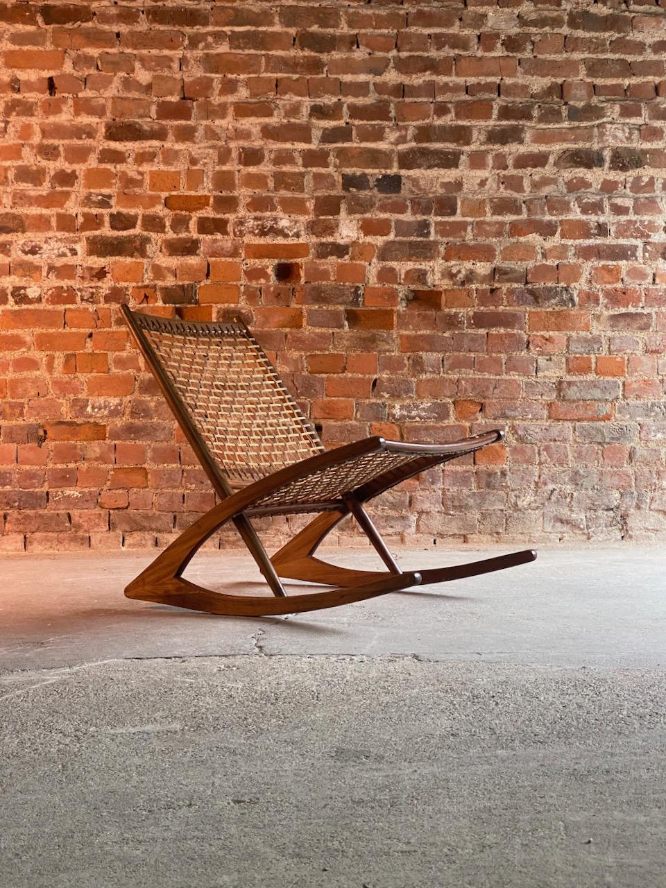 Frederik Kayser Model 599 Teak Rocking Chair, Norway, circa 1960s 3