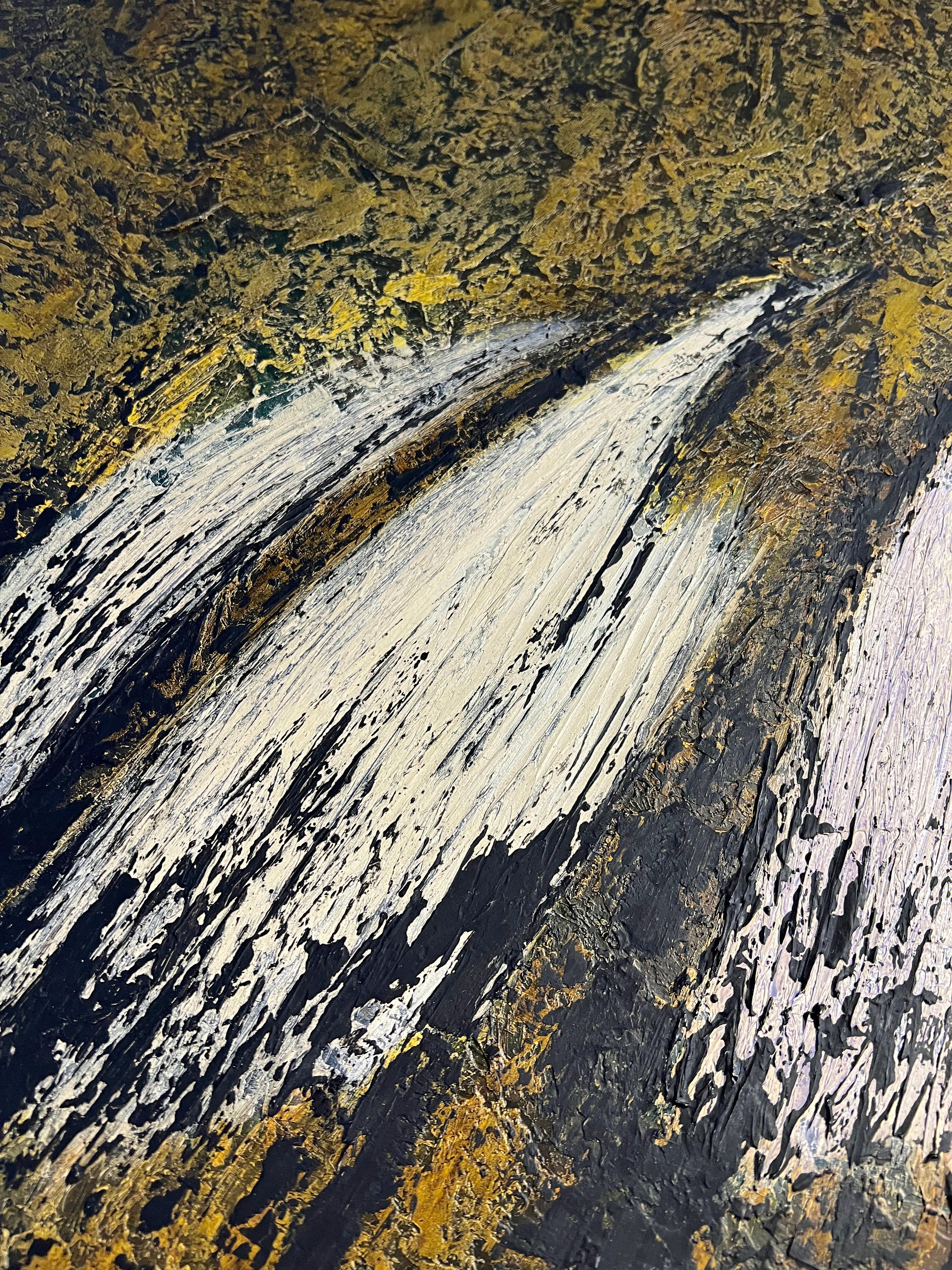 Peinture abstraite à l'encaustique sans titre 001 en vente 3