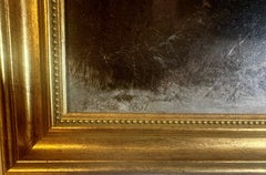 Girl with sledge by the bridge