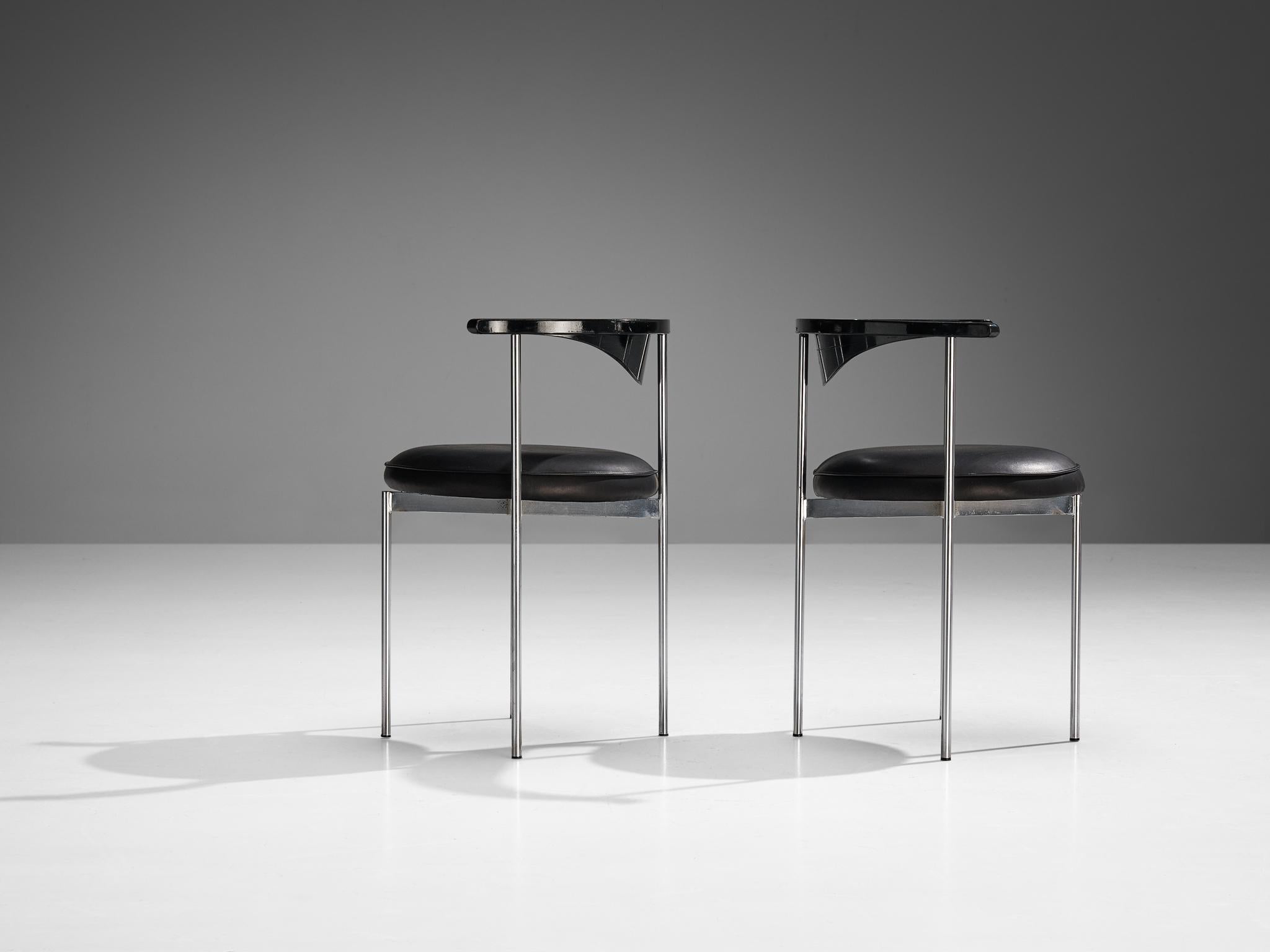 Frederik Sieck para Fritz Hansen Pareja de sillas de comedor Escandinavo moderno en venta