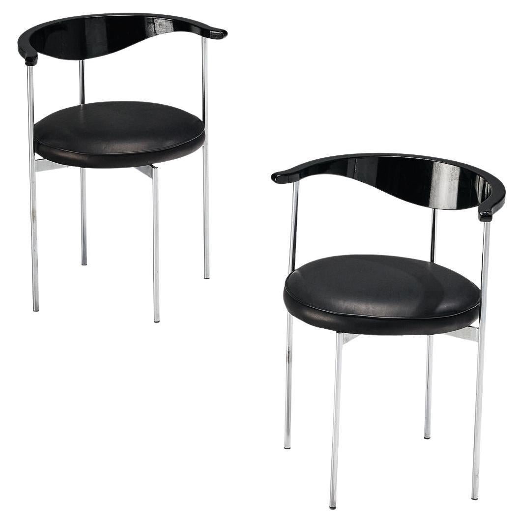 Frederik Sieck for Fritz Hansen Pair of Dining Room Chairs