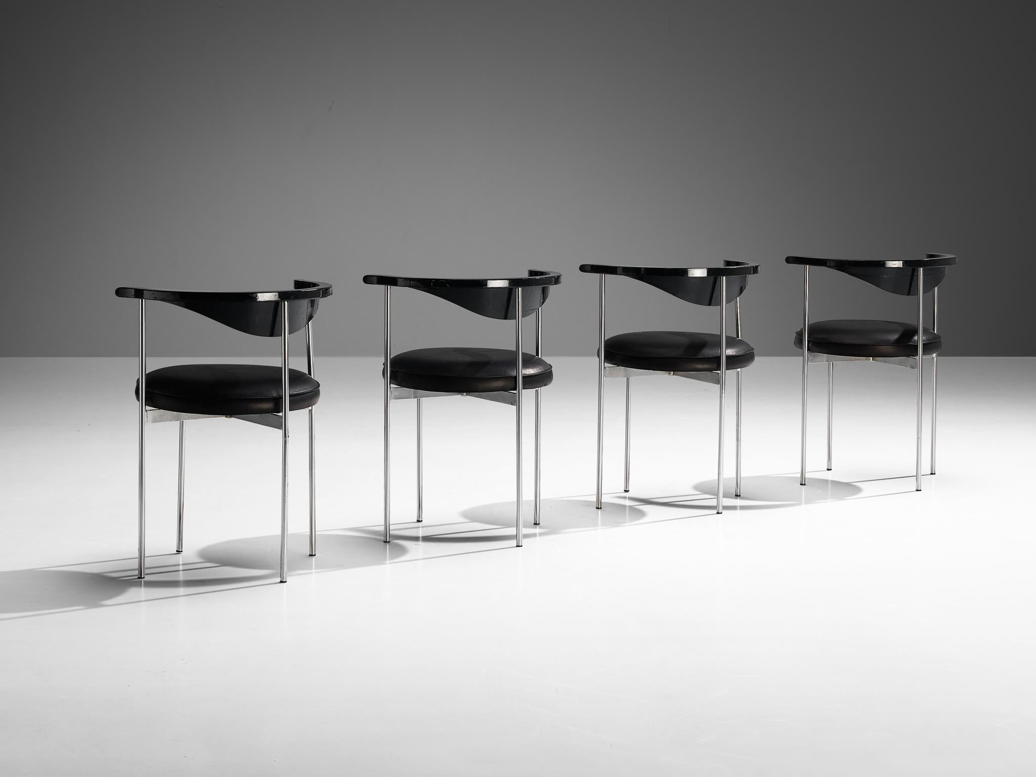 Frederik Sieck for Fritz Hansen Set of Four Chairs  For Sale 2