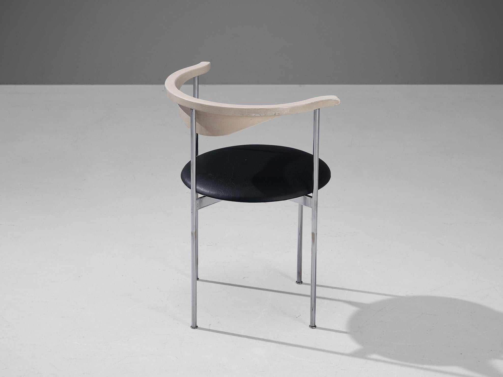 Frederik Sieck - Paire de chaises en noir et blanc Bon état - En vente à Waalwijk, NL