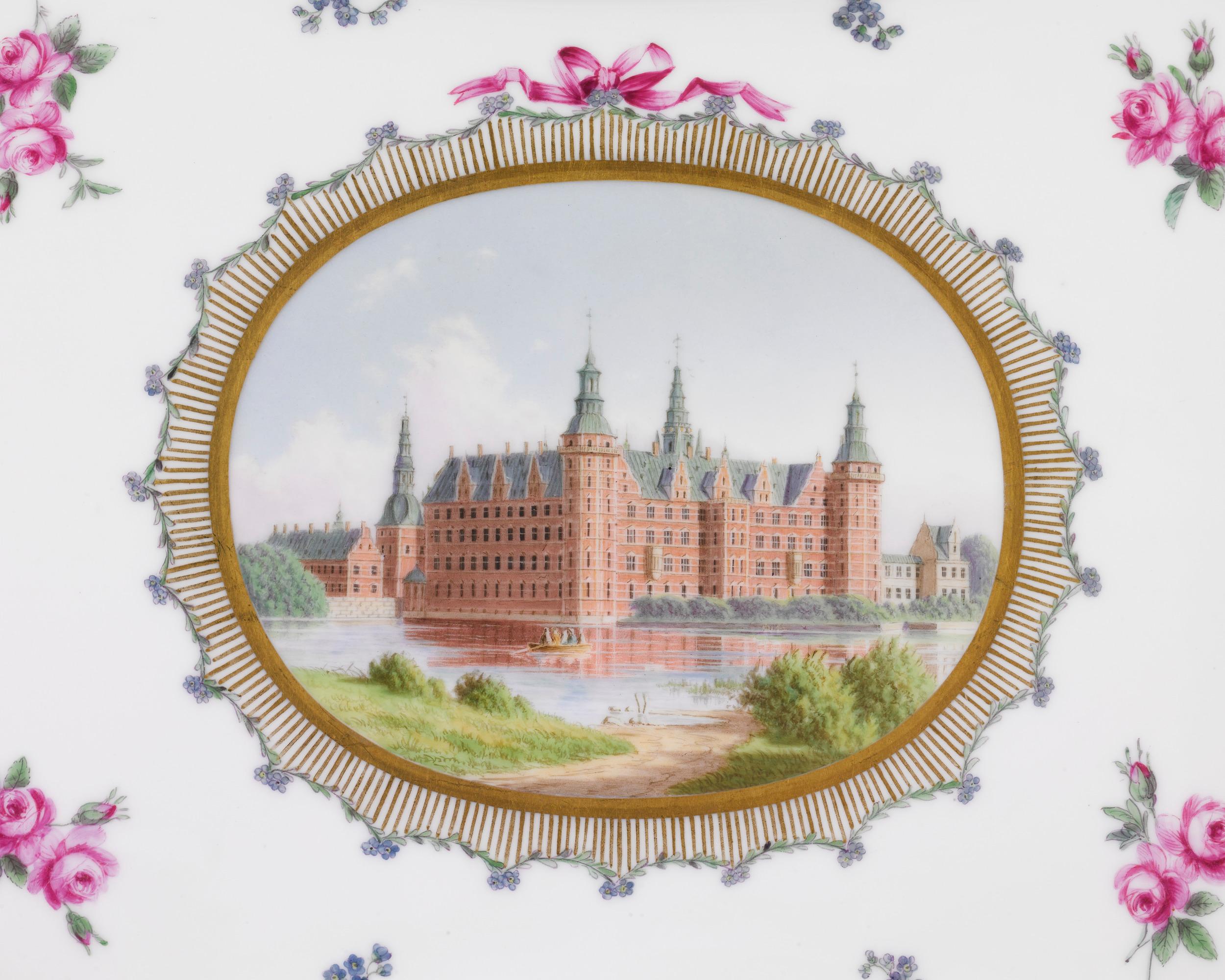 Other Frederiksborg Castle Porcelain Tray by Royal Copenhagen