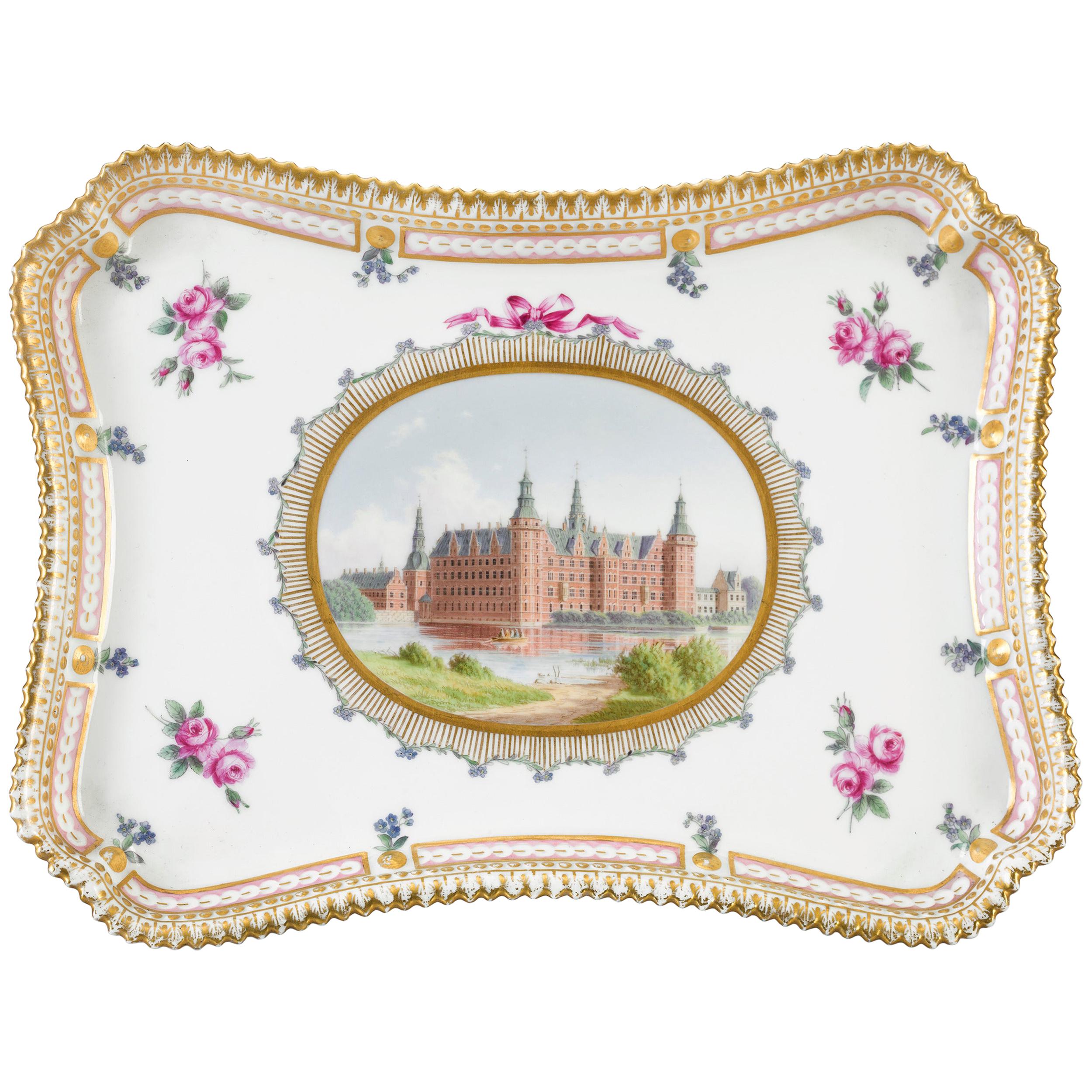 Frederiksborg Castle Porcelain Tray by Royal Copenhagen