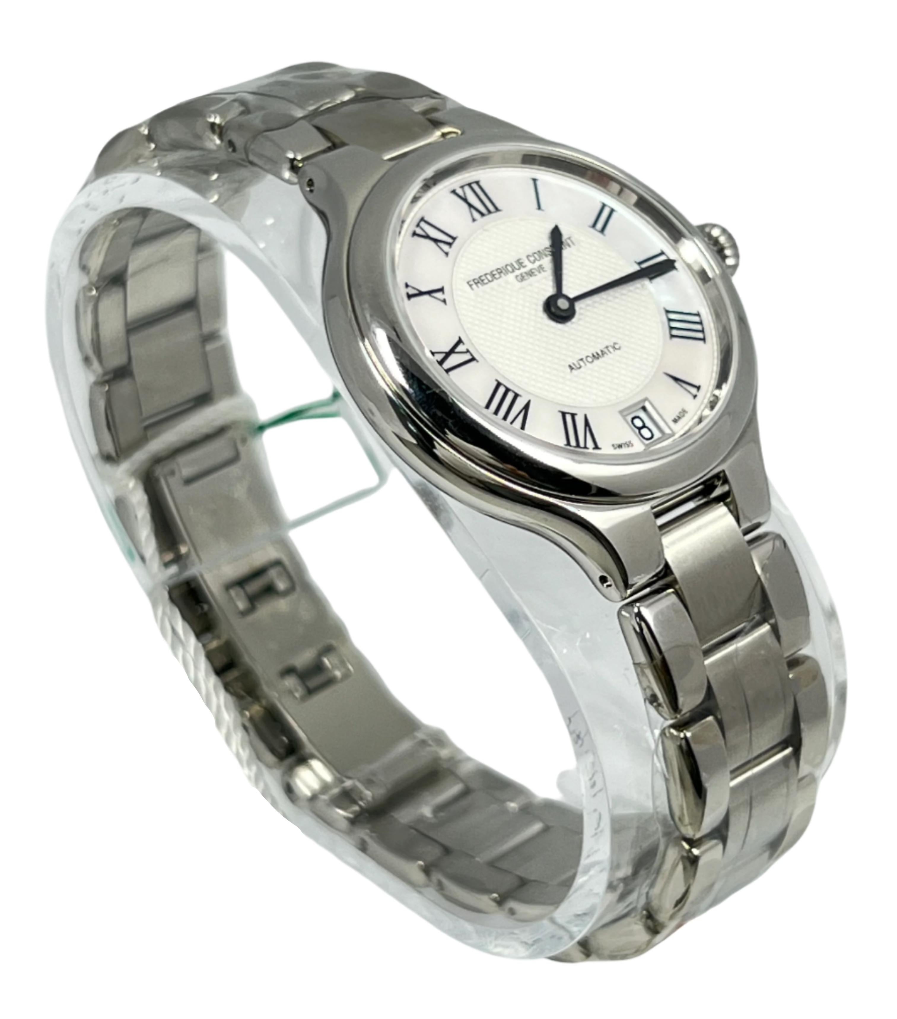 Modern Frederique Constant Stainless steel Classics Lady's Wristwatch Ref FC306MC3ER6B For Sale