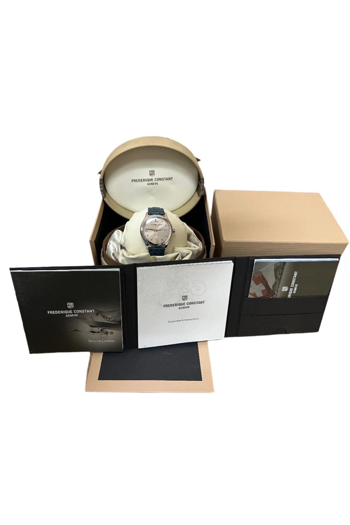 Women's Frederique Constant Stainless steel Geneve Lady's Wristwatch Ref FC303LGD3B6 For Sale