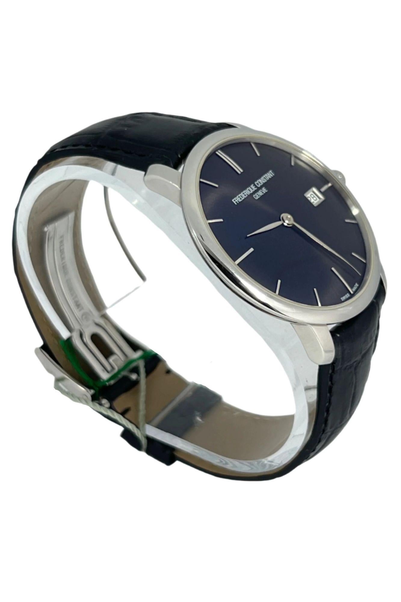 Frederique Constant Stainless steel Geneve Wristwatch With Date Ref FC306G4S6 In New Condition For Sale In North Miami Beach, FL