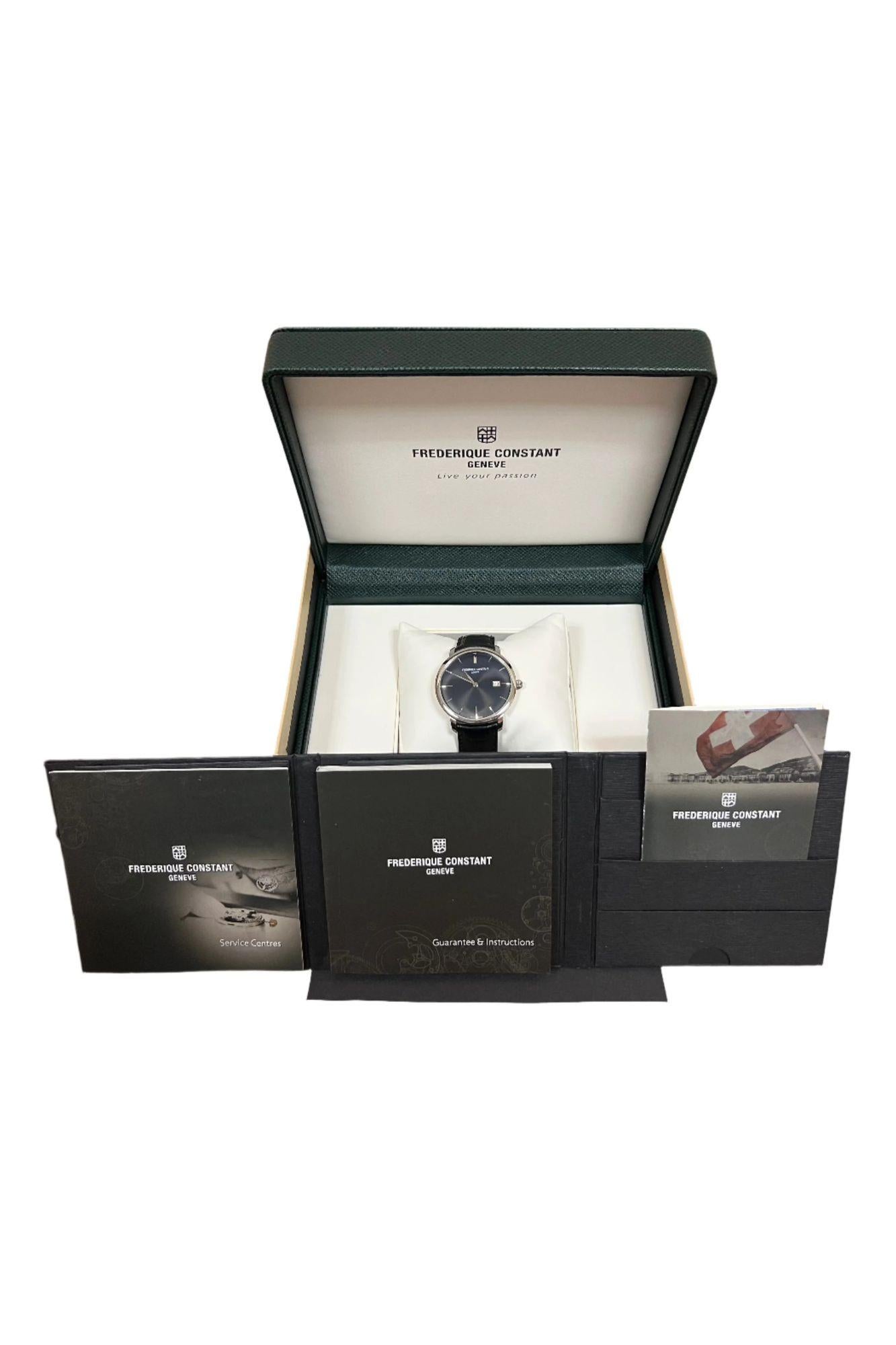 Frederique Constant Stainless steel Geneve Wristwatch With Date Ref FC306G4S6 For Sale 1