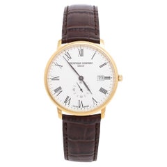 Frederique Constant Gold Plated Stainless Steel Slimline Men's Wristwatch 38 mm