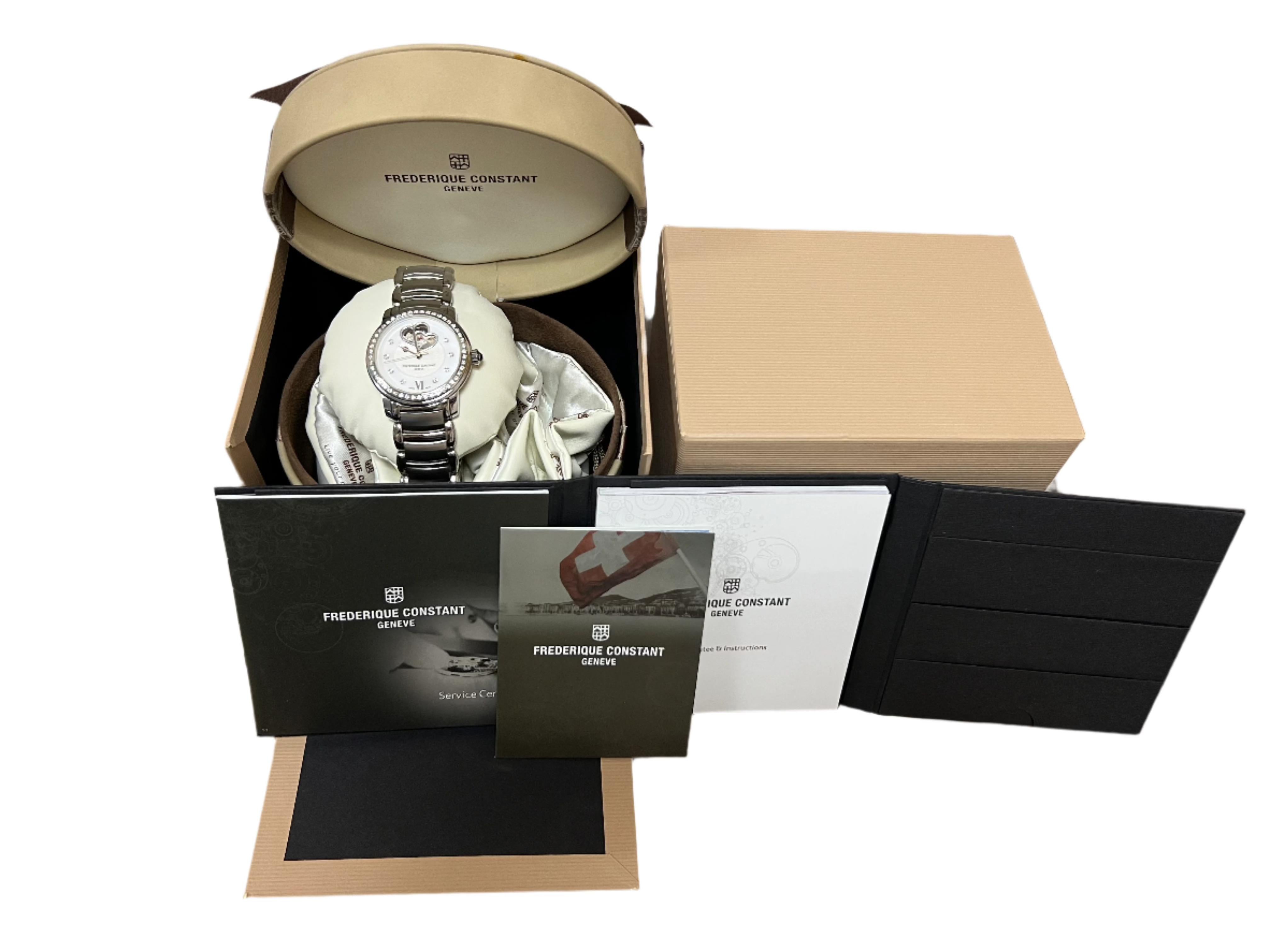 Women's Frederique Constant Ladies Stainless steel Wristwatch Ref FC-310DHB2PD6B For Sale
